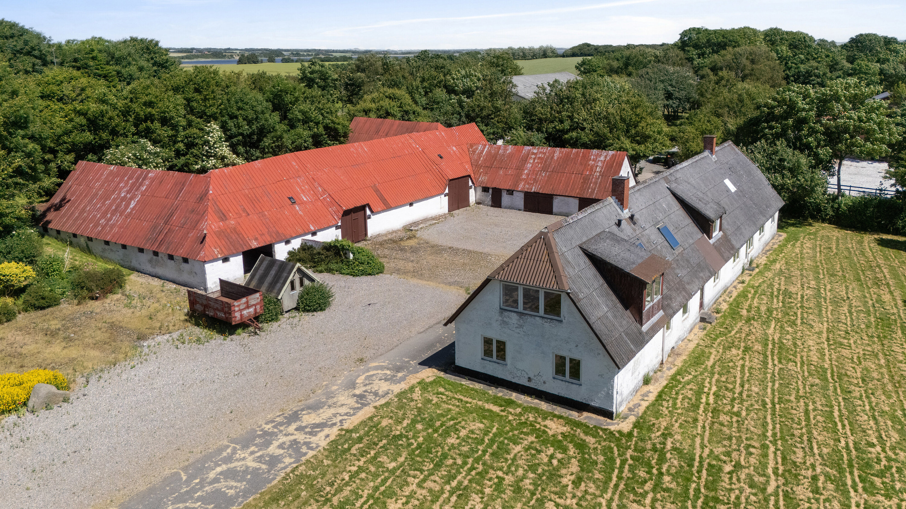 Fremhævet luftfoto billede i fuldskærmstilstand. Billede af Gudnæsvej 12, 7755 Bedsted Thy