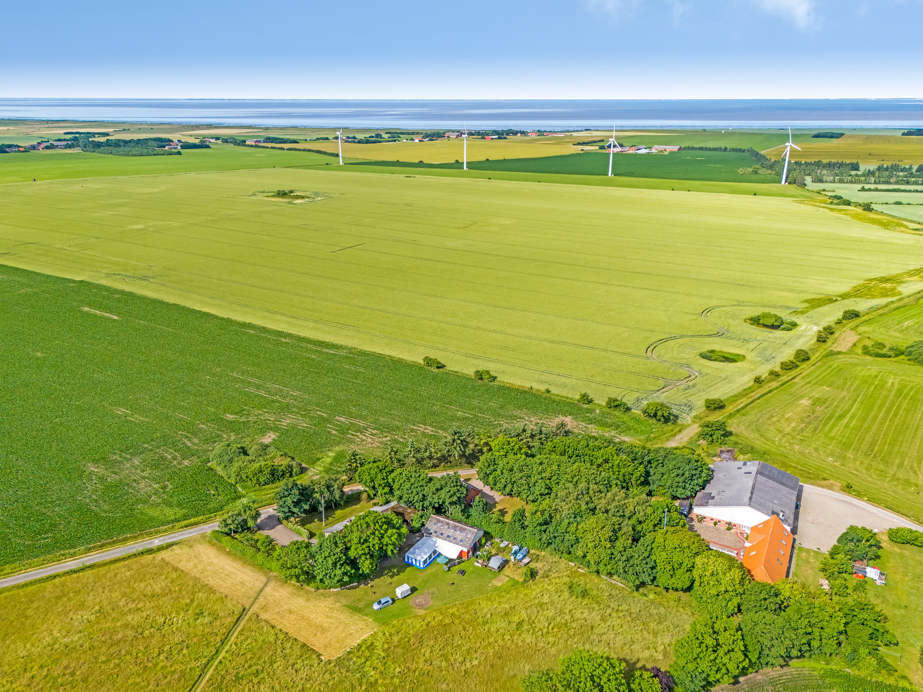 Fremhævet luftfoto billede i fuldskærmstilstand. Billede af Ny Møllevej 8, S Sejerslev, 6280 Højer