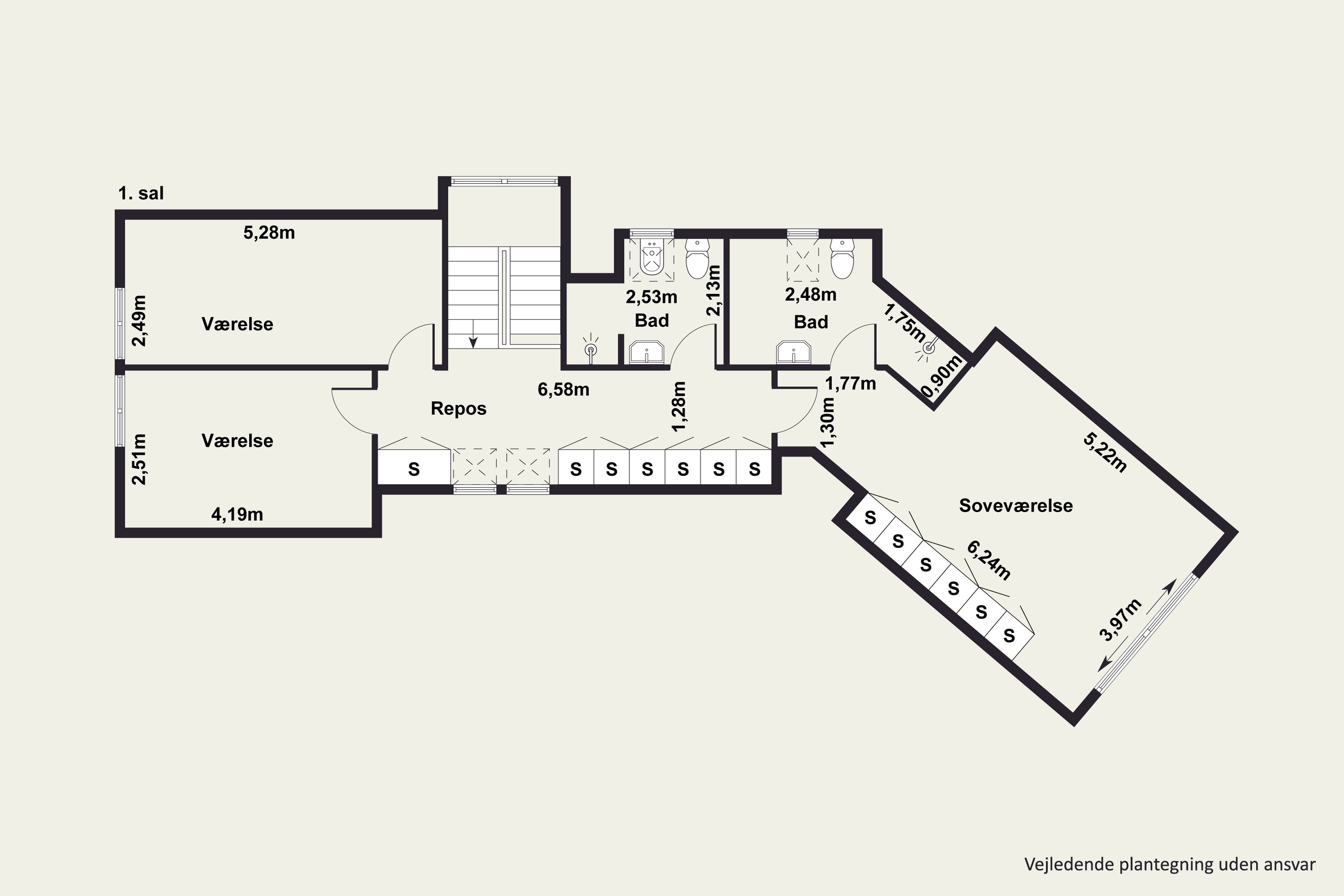 Plantegninger billede af Vesterled 3, 9560 Hadsund