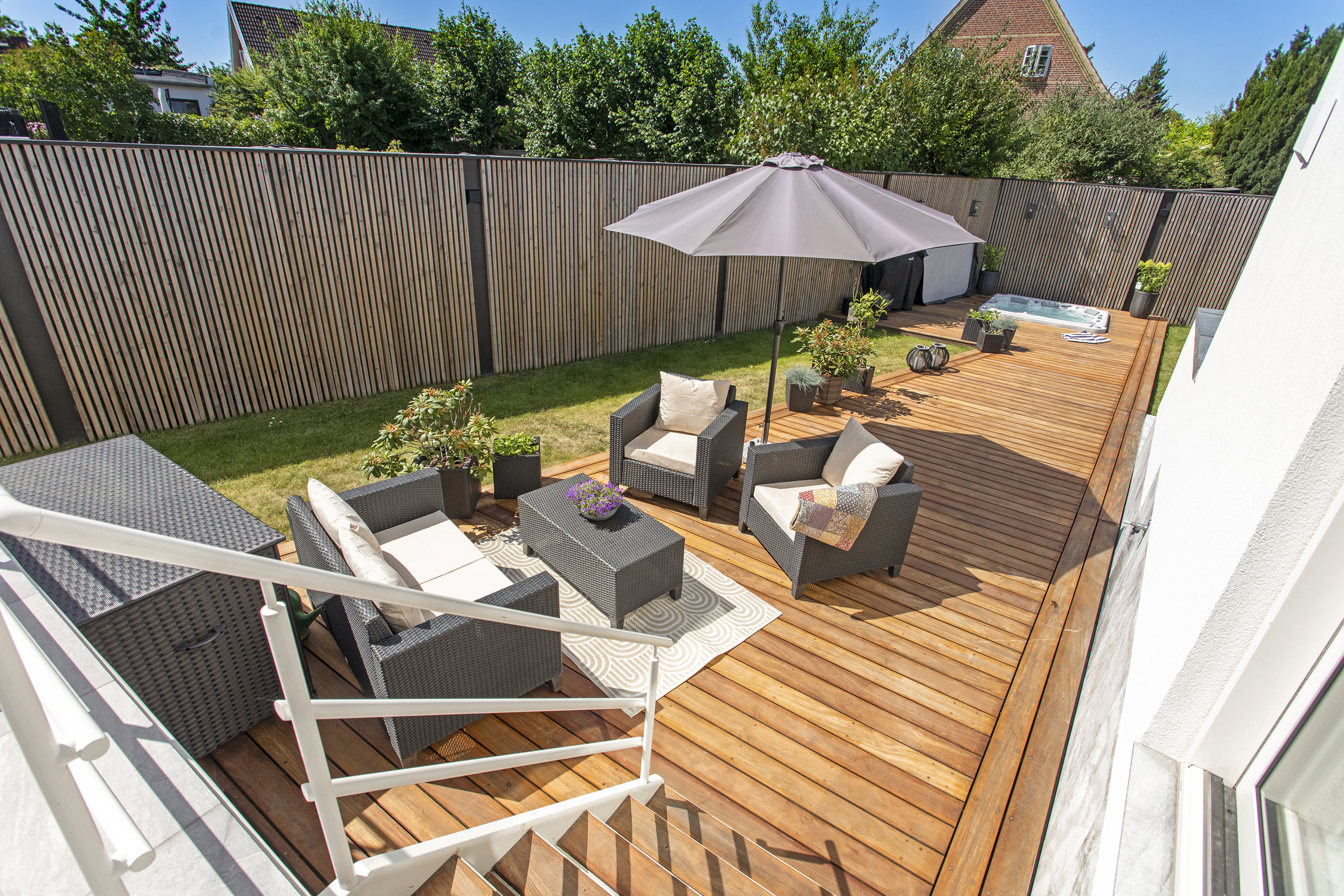Fremhævet overdækket terrasse billede i fuldskærmstilstand. Billede af Hagbardvej 18, 2300 København S