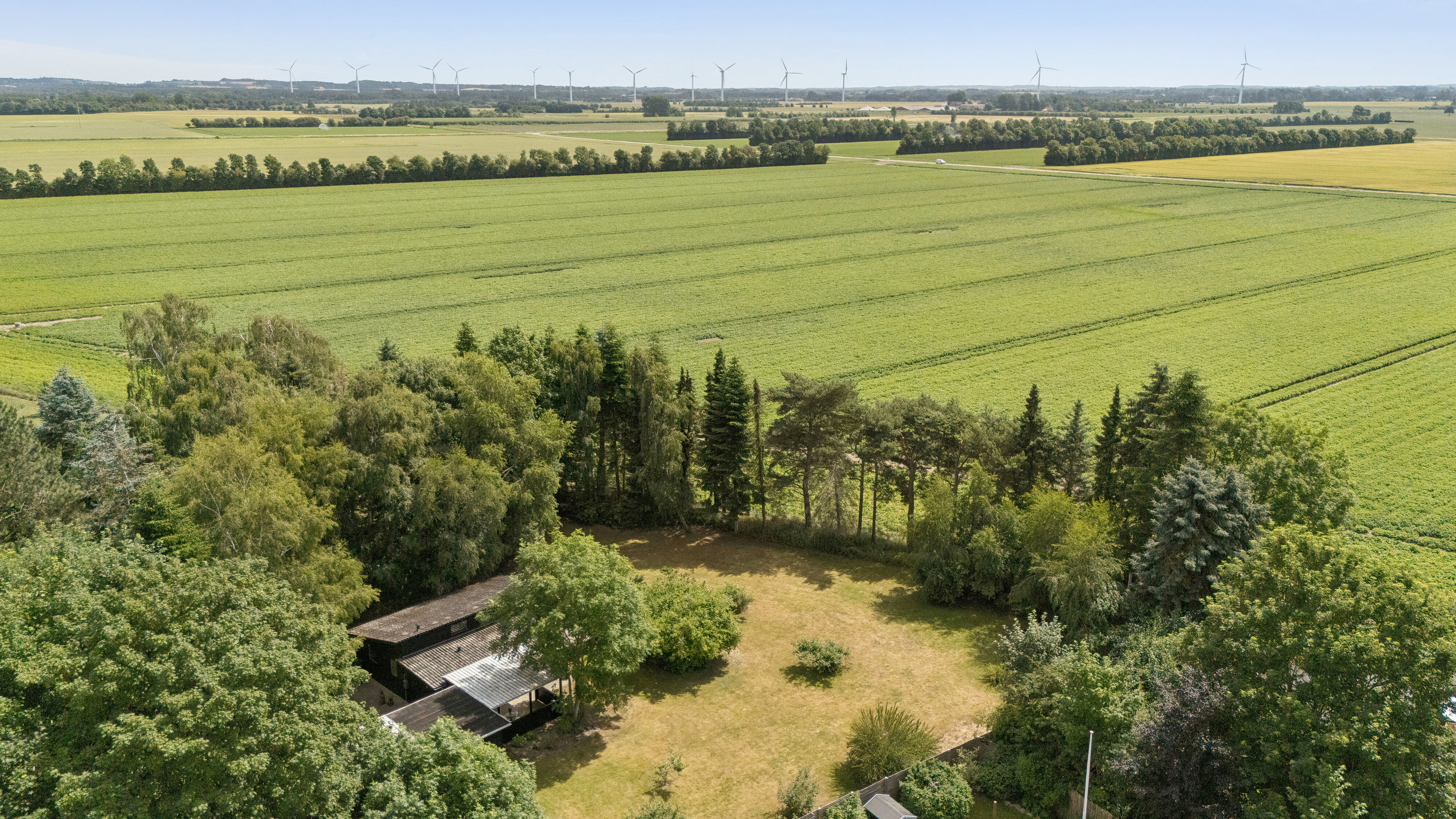 Fremhævet luftfoto billede i fuldskærmstilstand. Billede af Kratvej 22, Lammefjorden, 4571 Grevinge