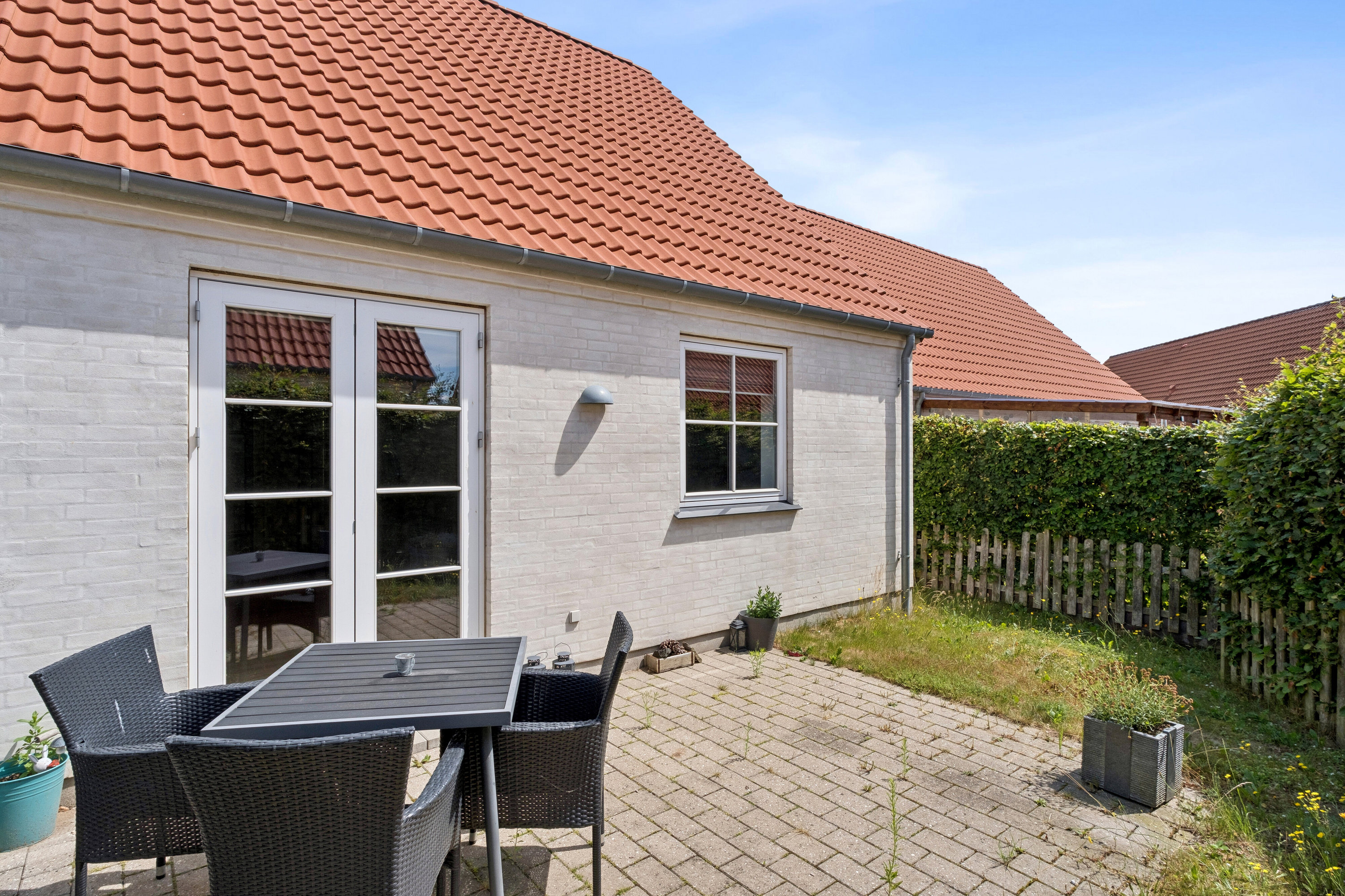 Fremhævet terrasse billede i fuldskærmstilstand. Billede af Mosevangen 30, 4773 Stensved