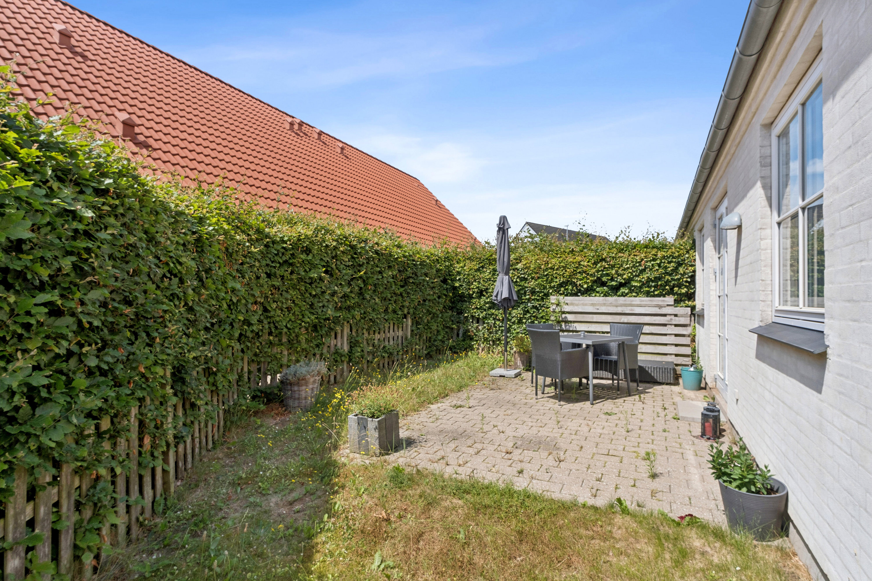 Fremhævet terrasse billede i fuldskærmstilstand. Billede af Mosevangen 30, 4773 Stensved
