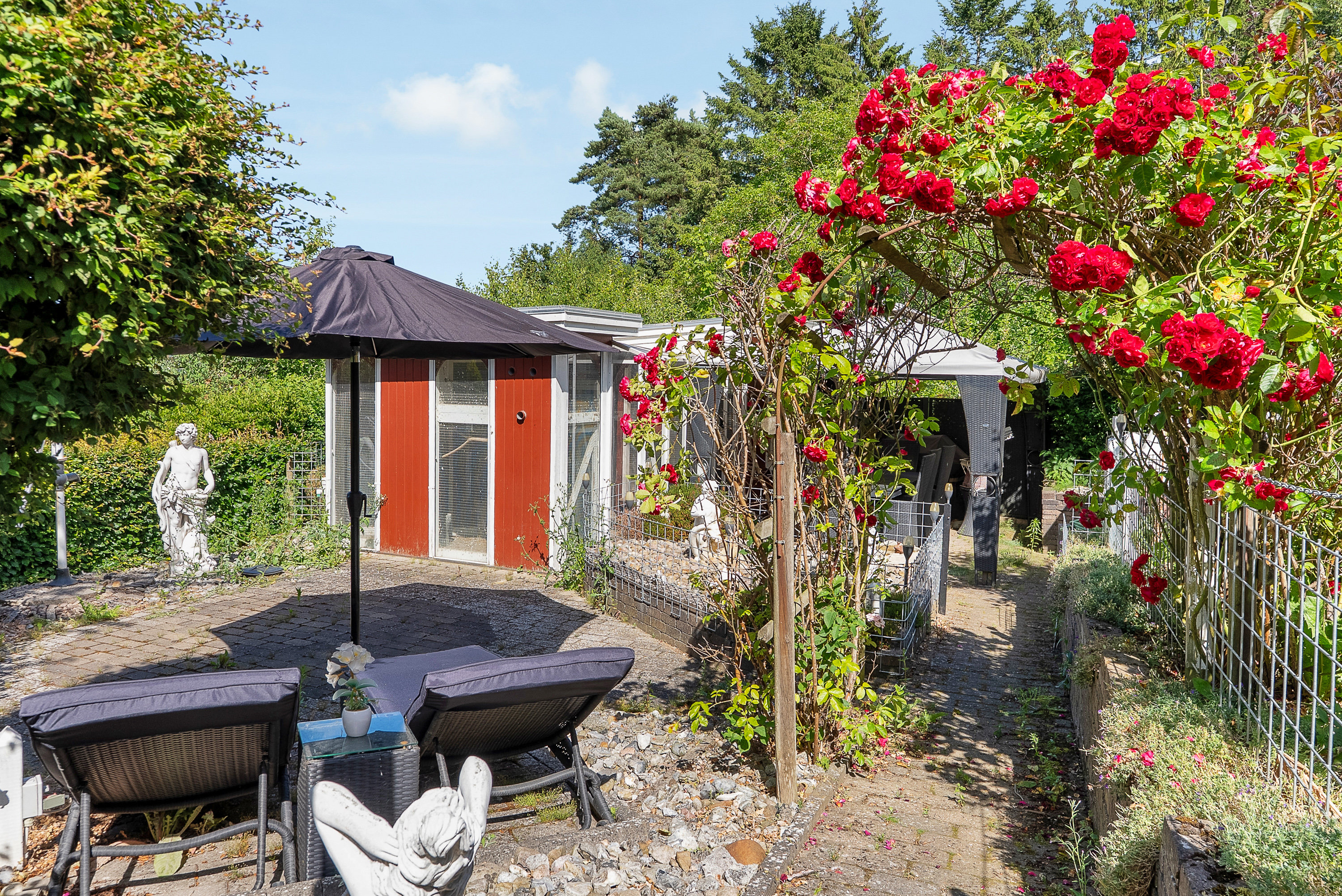 Fremhævet terrasse billede i fuldskærmstilstand. Billede af Husemosevej 13, Spedsbjerg, 5491 Blommenslyst