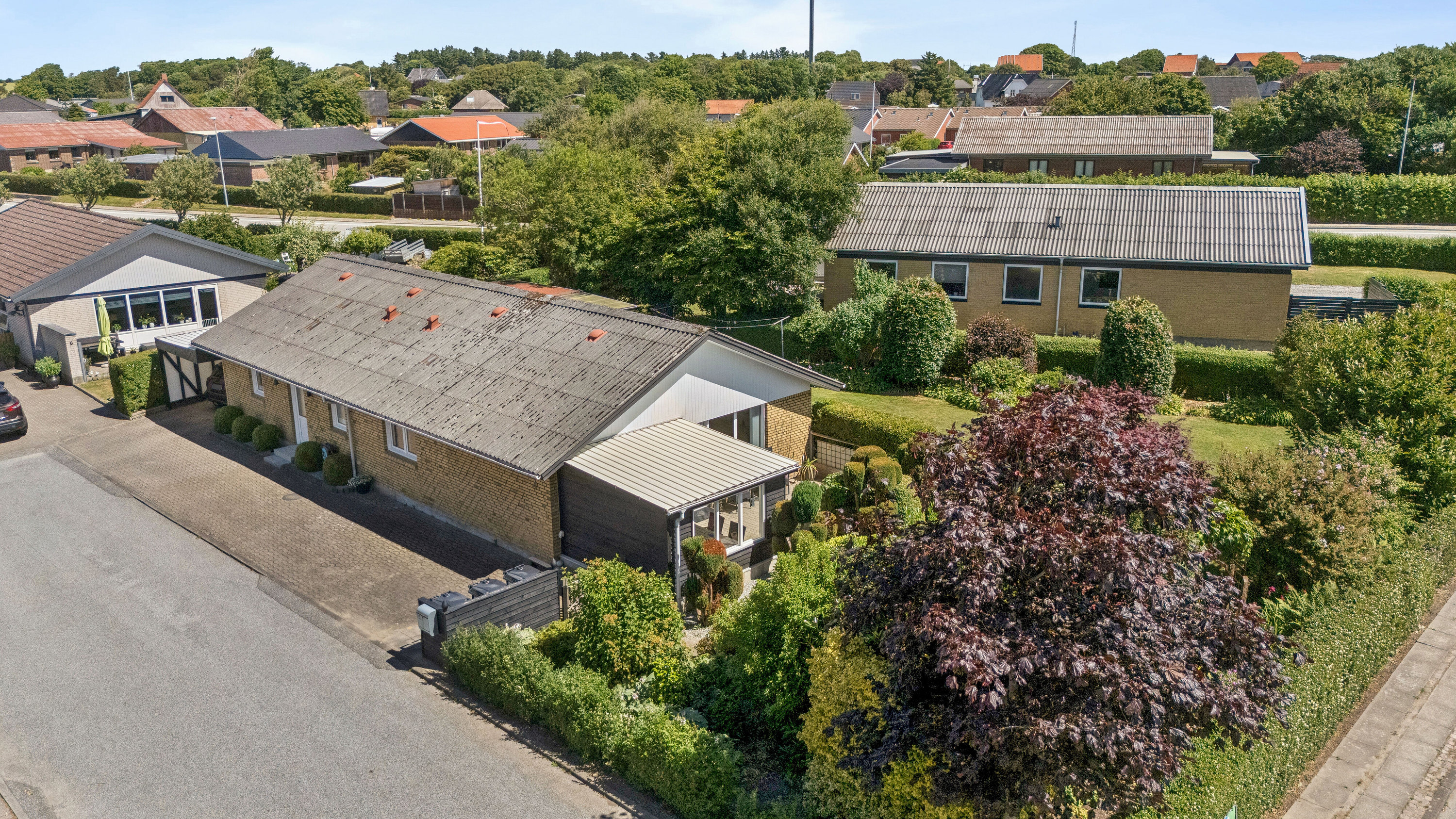 Fremhævet luftfoto billede i fuldskærmstilstand. Billede af Åkandevej 4, 7755 Bedsted Thy