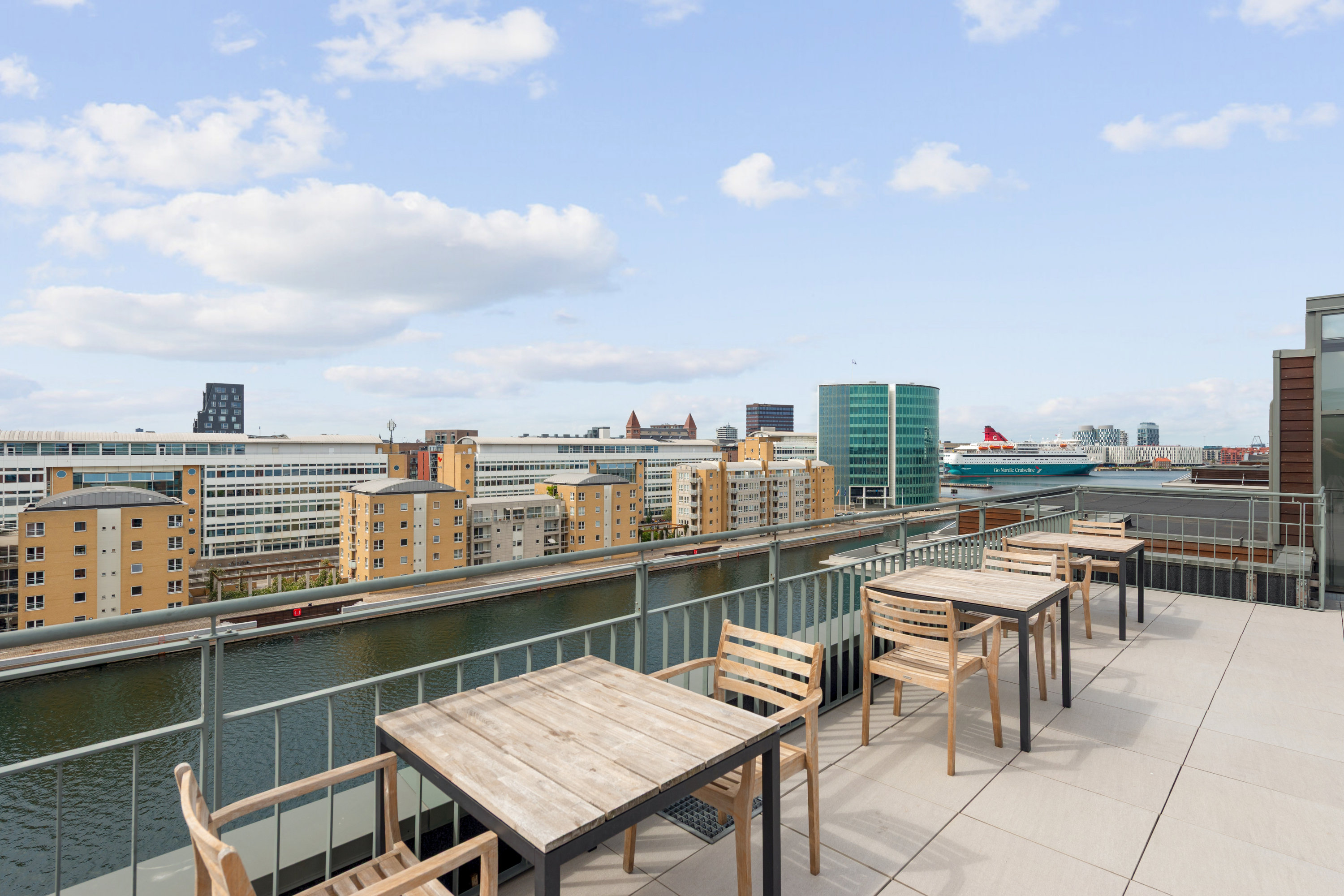 Fremhævet terrasse billede i fuldskærmstilstand. Billede af Langelinie Allé 3, 4. 2., 2100 København Ø