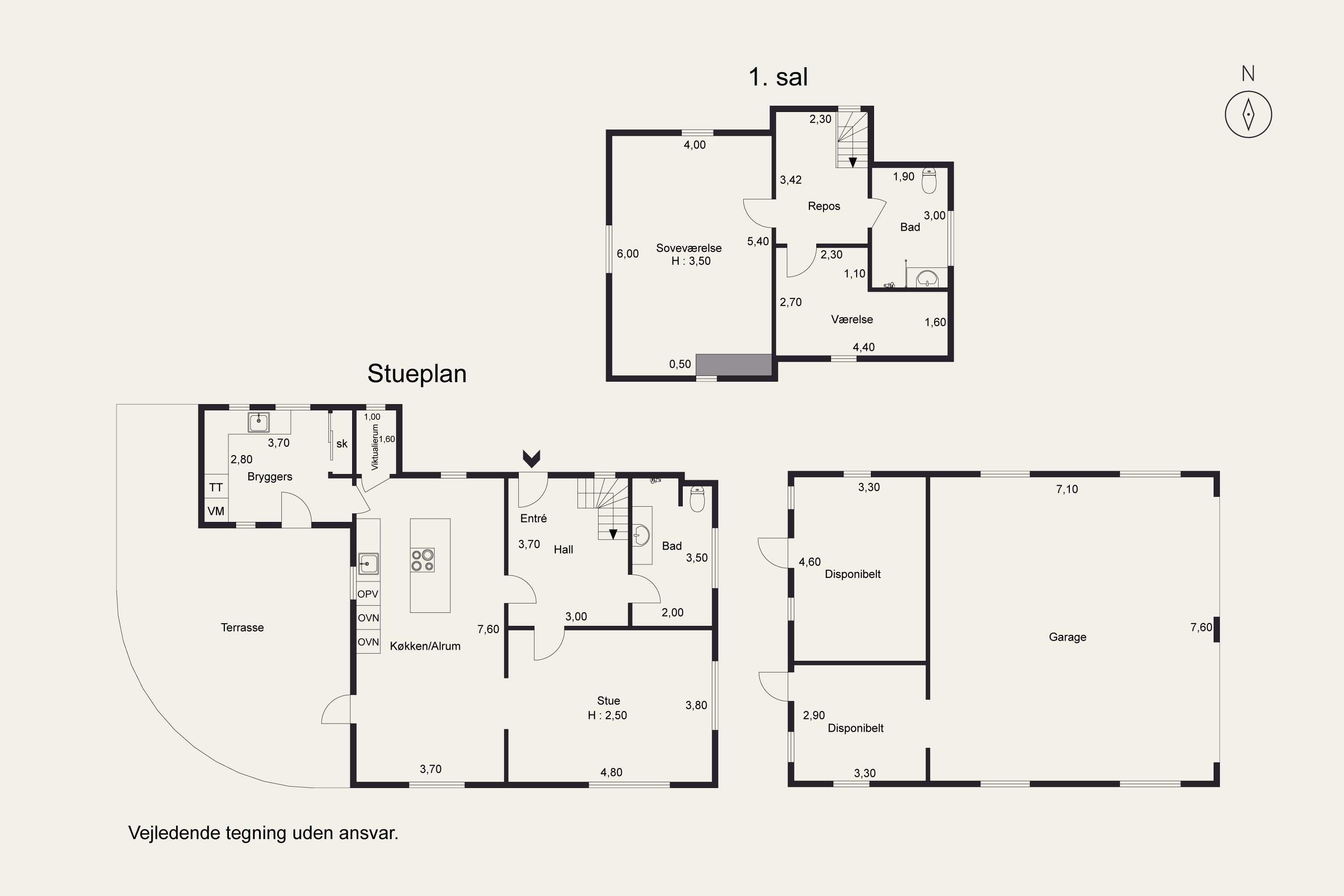 Plantegninger billede af Dons Byvej 26, Dons, 6051 Almind