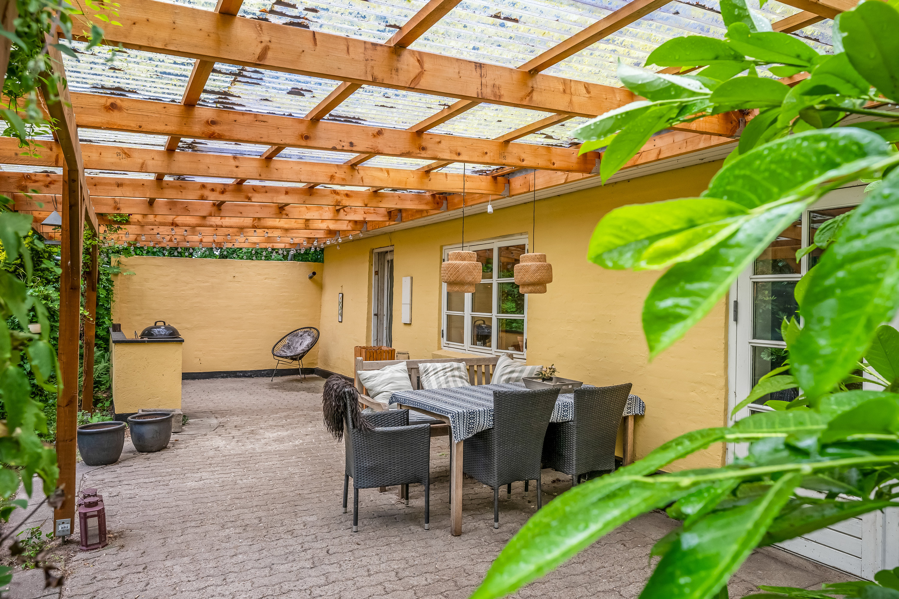 Fremhævet overdækket terrasse billede i fuldskærmstilstand. Billede af Krusbjergvej 14, 6870 Ølgod