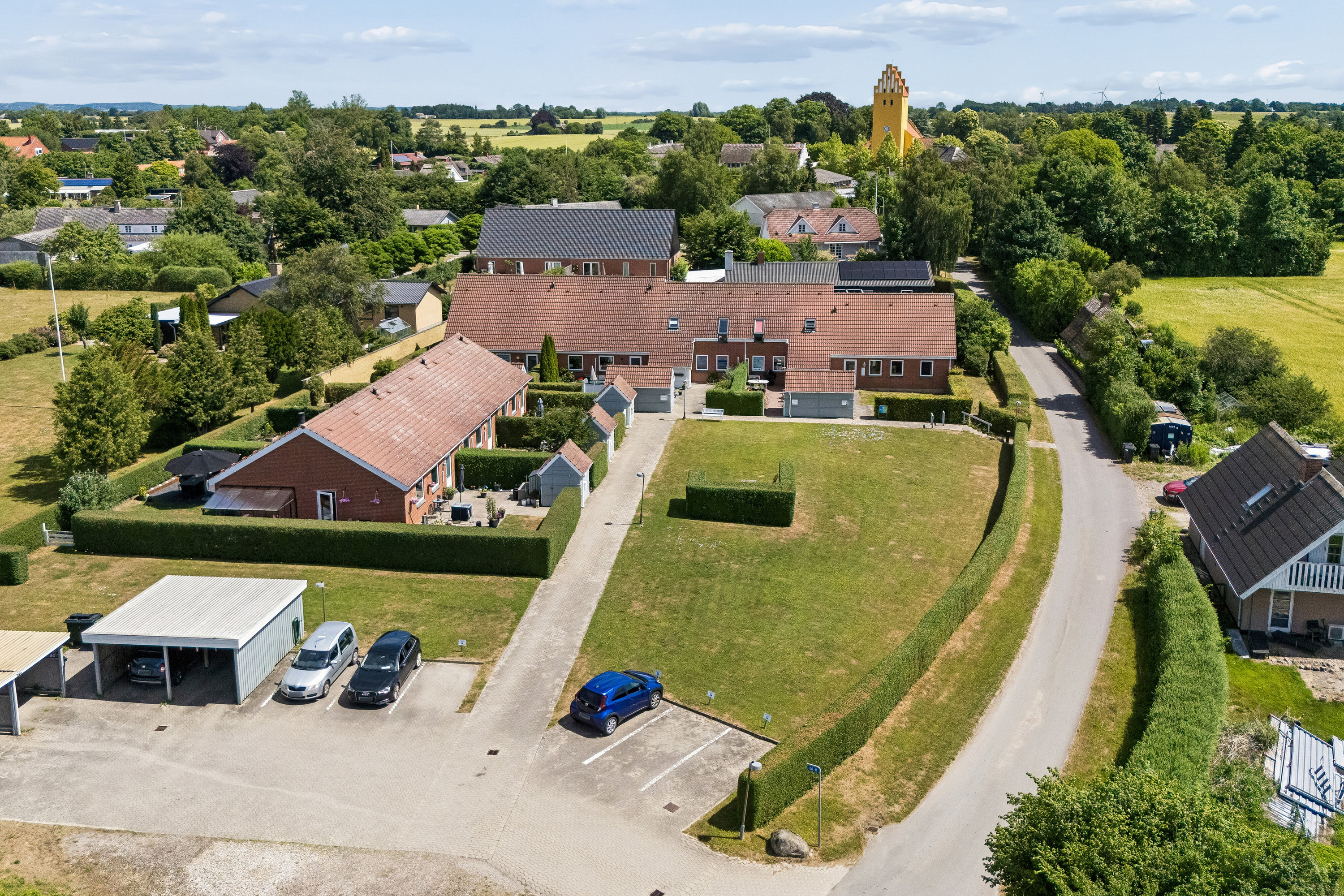 Fremhævet luftfoto billede i fuldskærmstilstand. Billede af Strædet 2A, Hammer, 4700 Næstved