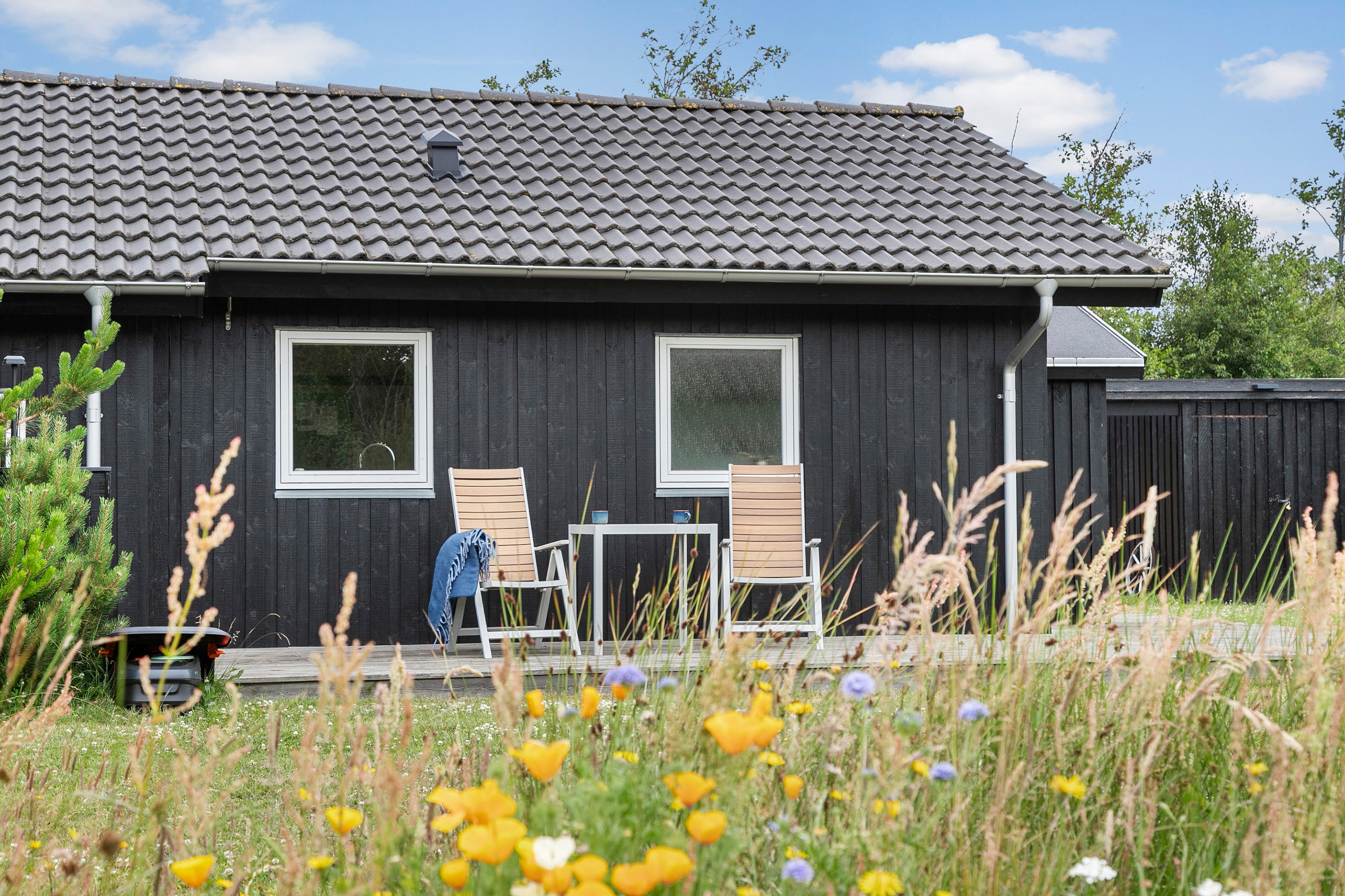 Fremhævet terrasse billede i fuldskærmstilstand. Billede af Kronvildtvej 39, Krogen, 9460 Brovst