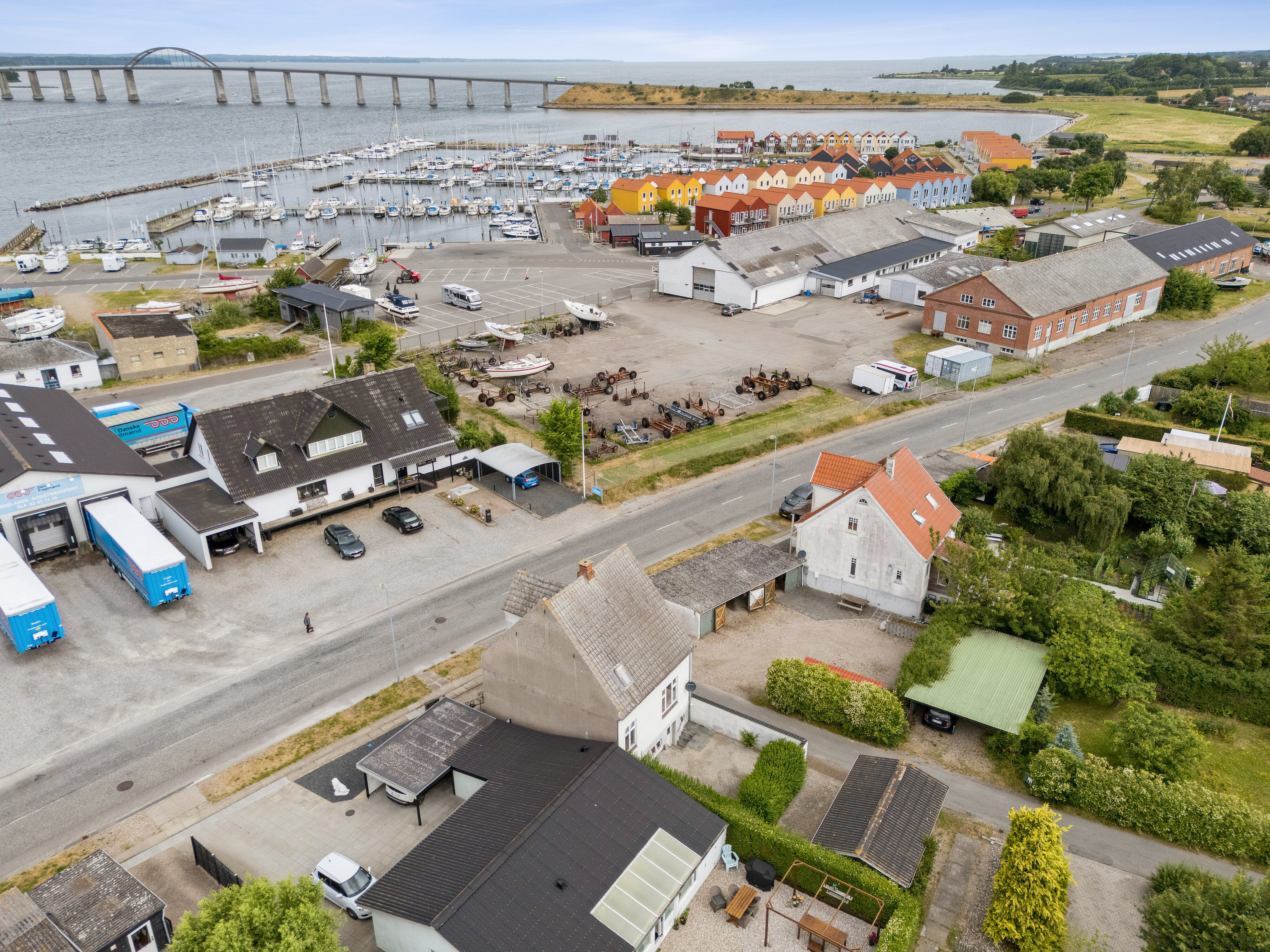 Fremhævet luftfoto billede i fuldskærmstilstand. Billede af Havnegade 70, 5900 Rudkøbing