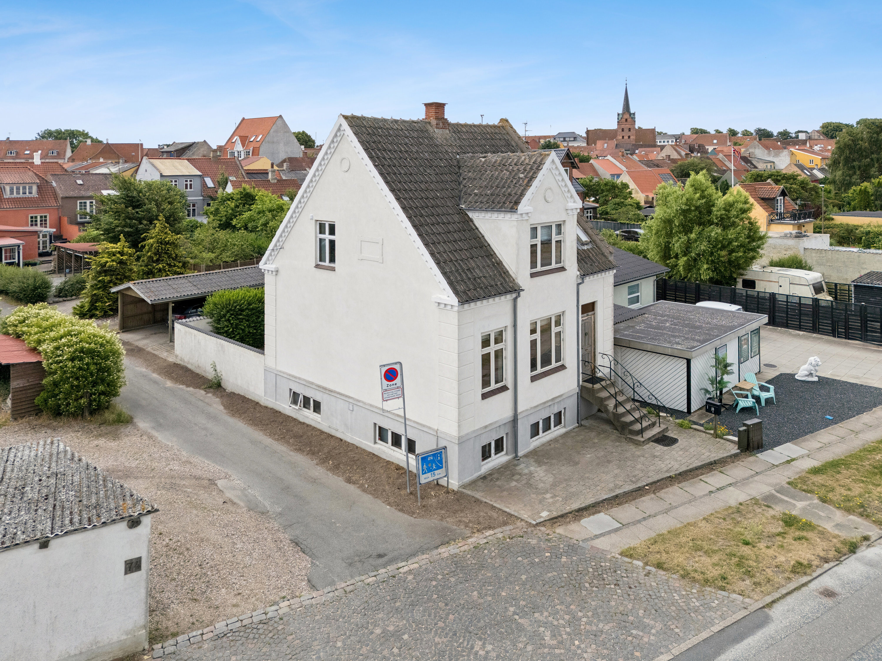Fremhævet luftfoto billede i fuldskærmstilstand. Billede af Havnegade 70, 5900 Rudkøbing