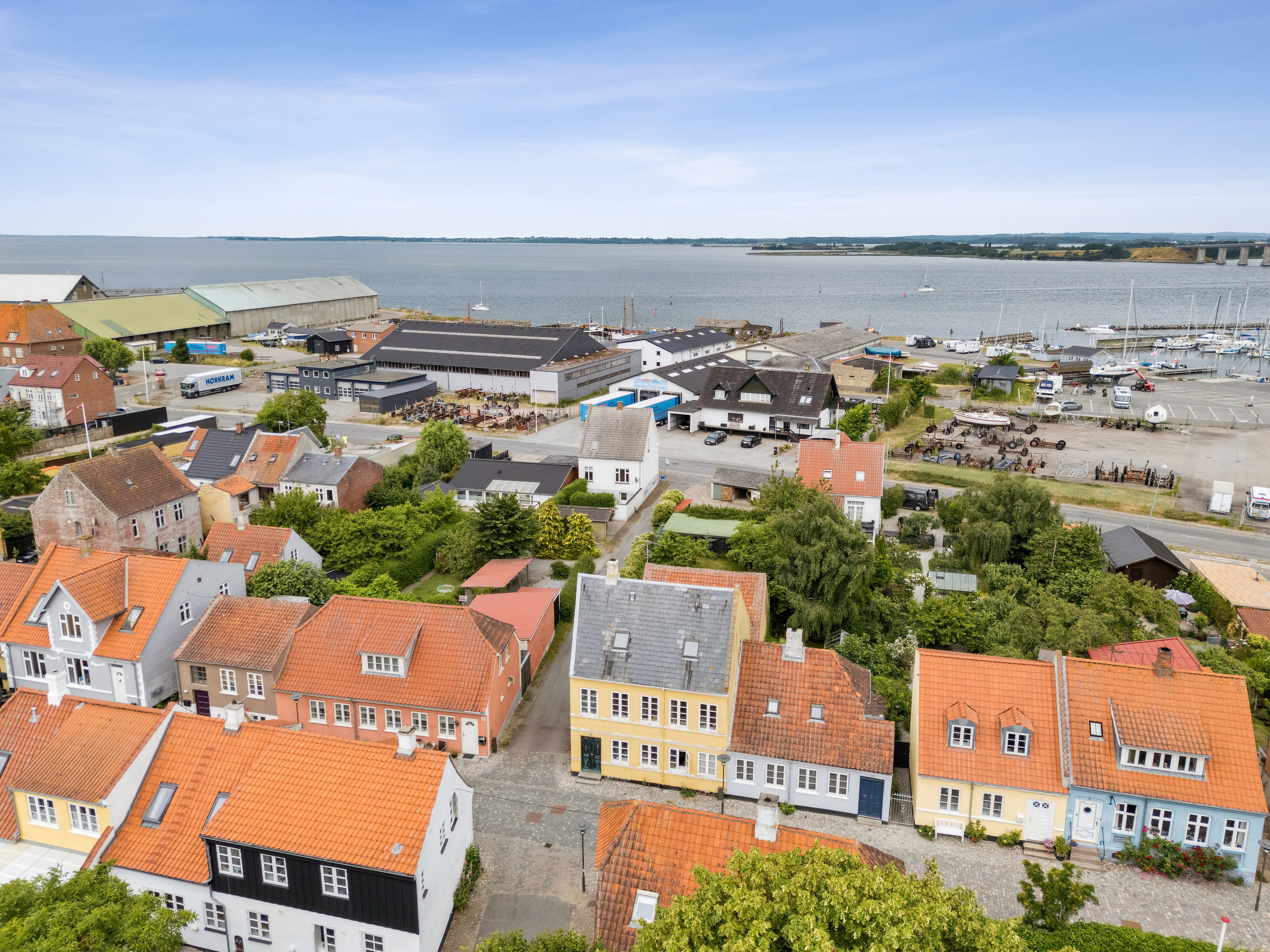 Fremhævet luftfoto billede i fuldskærmstilstand. Billede af Havnegade 70, 5900 Rudkøbing