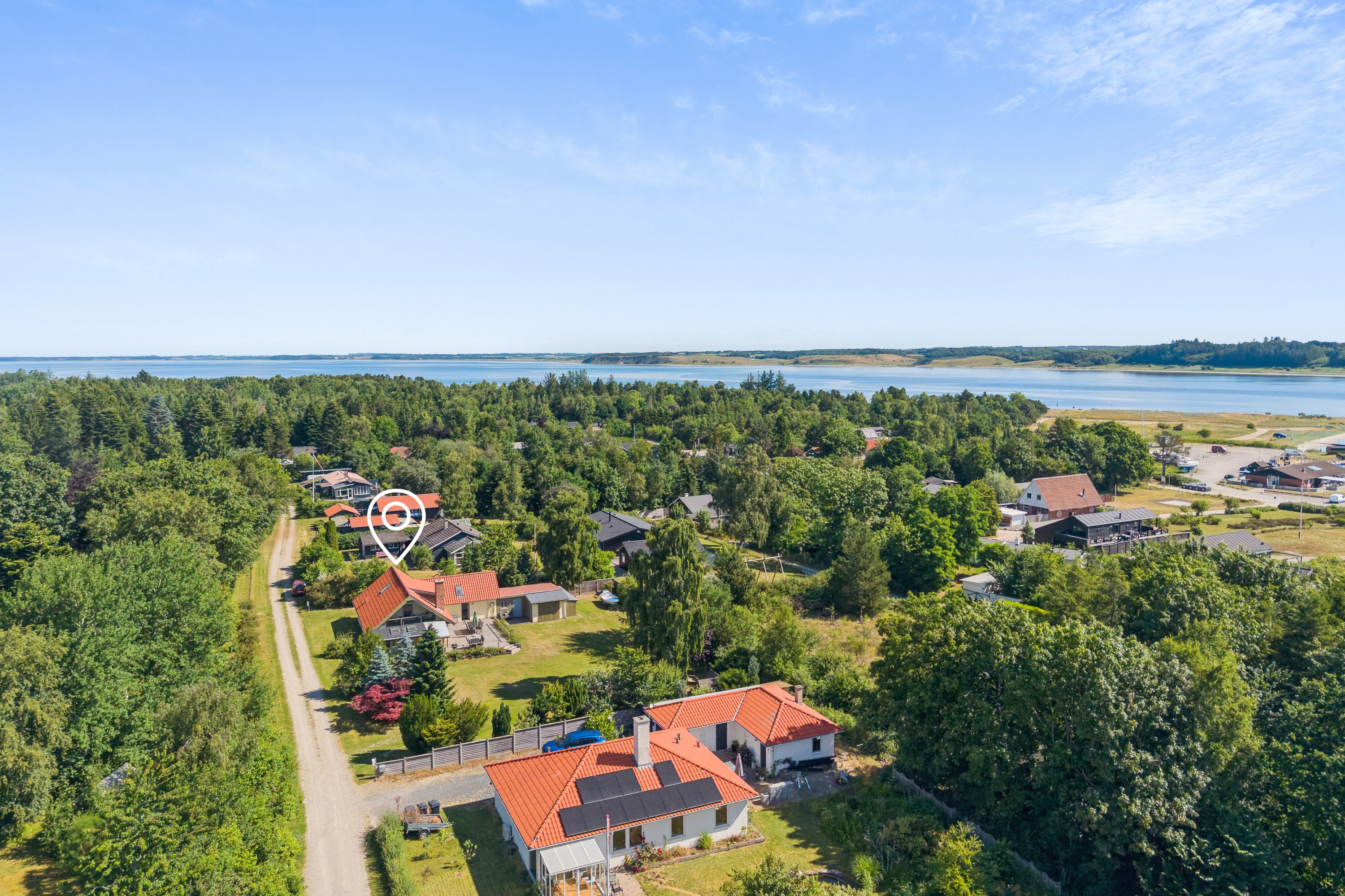 Fremhævet luftfoto billede i fuldskærmstilstand. Billede af Mosevej 6A, Virksund, 7840 Højslev