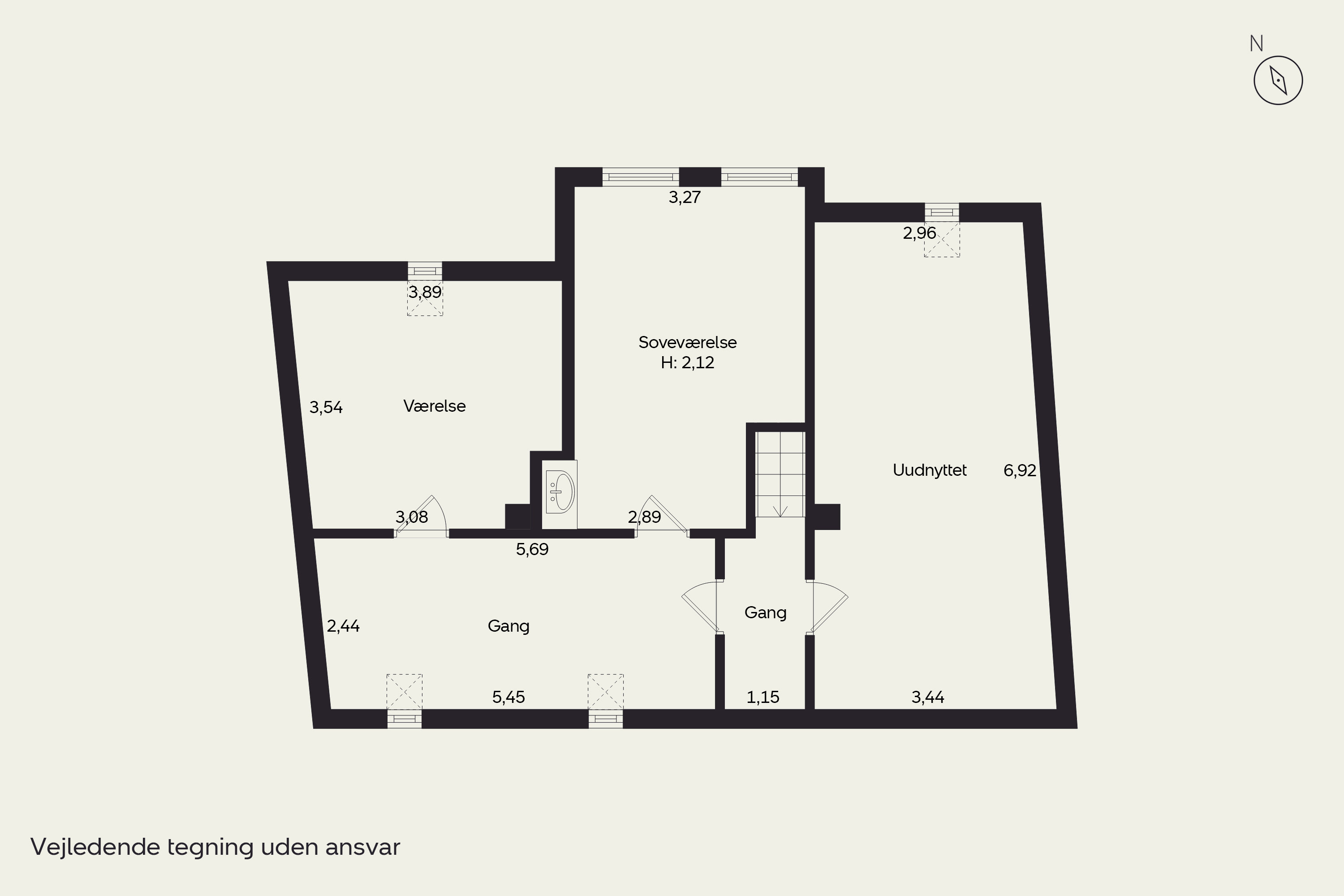 Plantegninger billede af Møllegade 14, 4850 Stubbekøbing