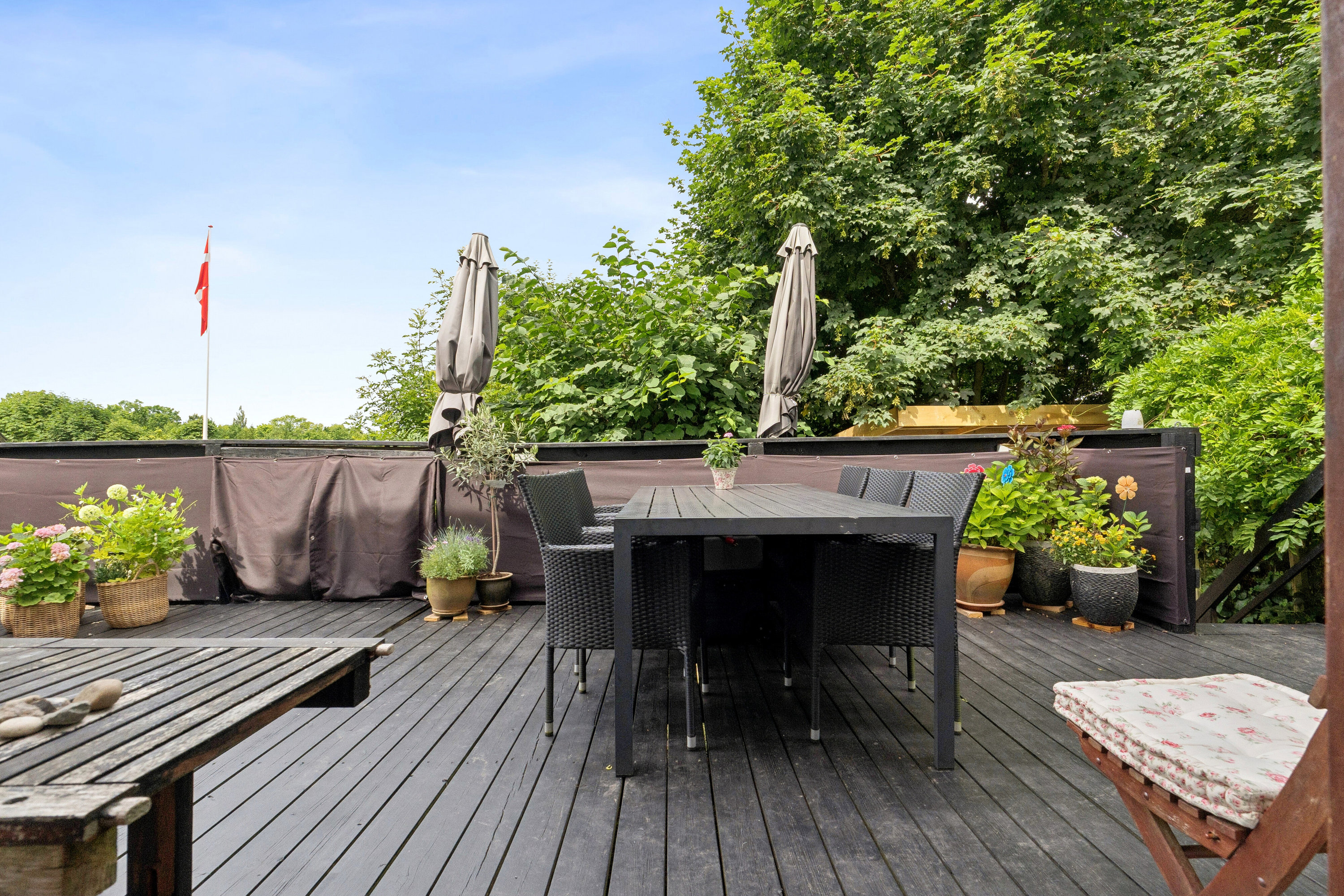 Fremhævet terrasse billede i fuldskærmstilstand. Billede af Blaakærvej 11, 5856 Ryslinge