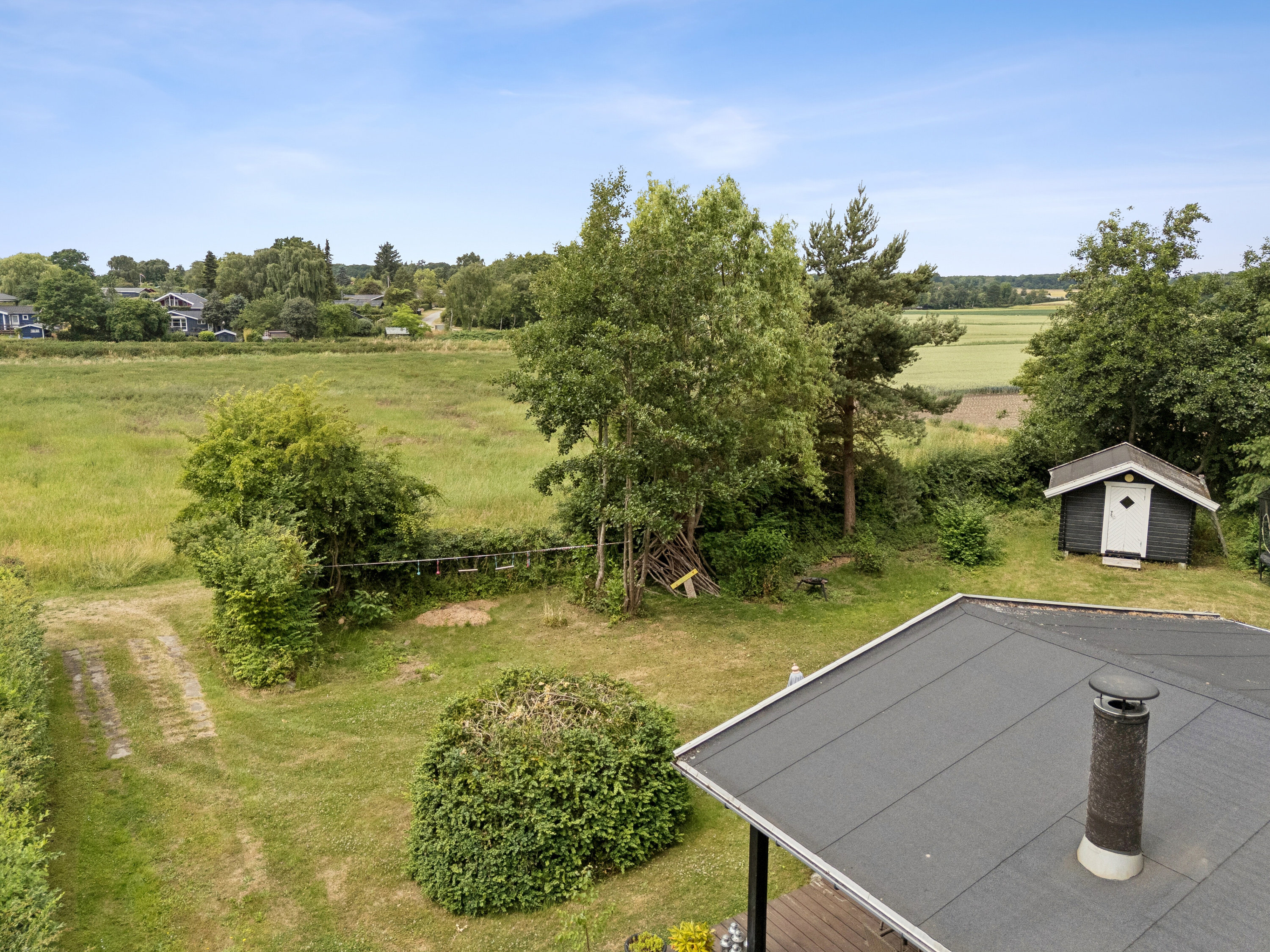 Fremhævet luftfoto billede i fuldskærmstilstand. Billede af Agersøvej 14, Bisserup, 4243 Rude