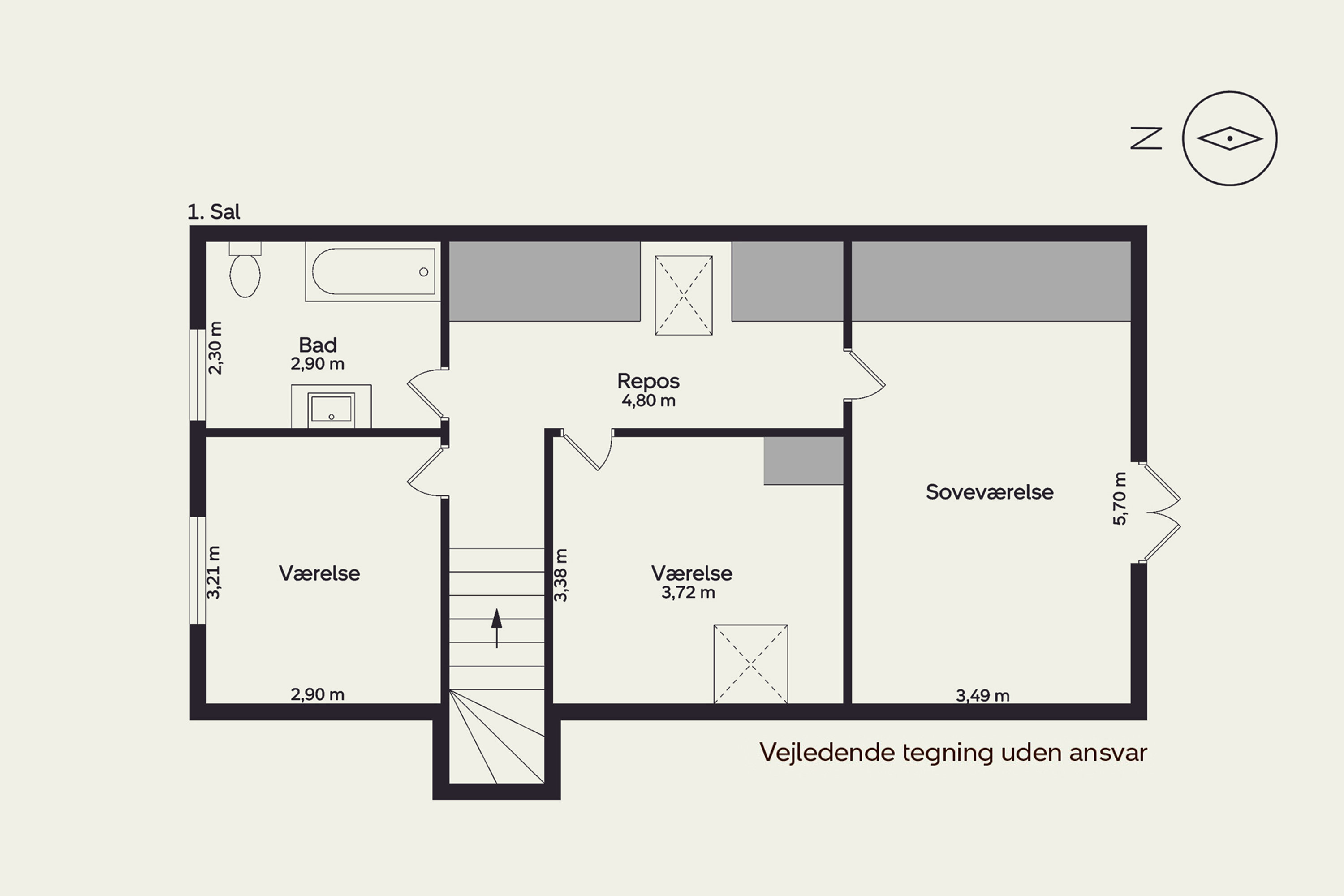 Plantegninger billede af Ammitsbølvej 5, Ødsted, 7100 Vejle