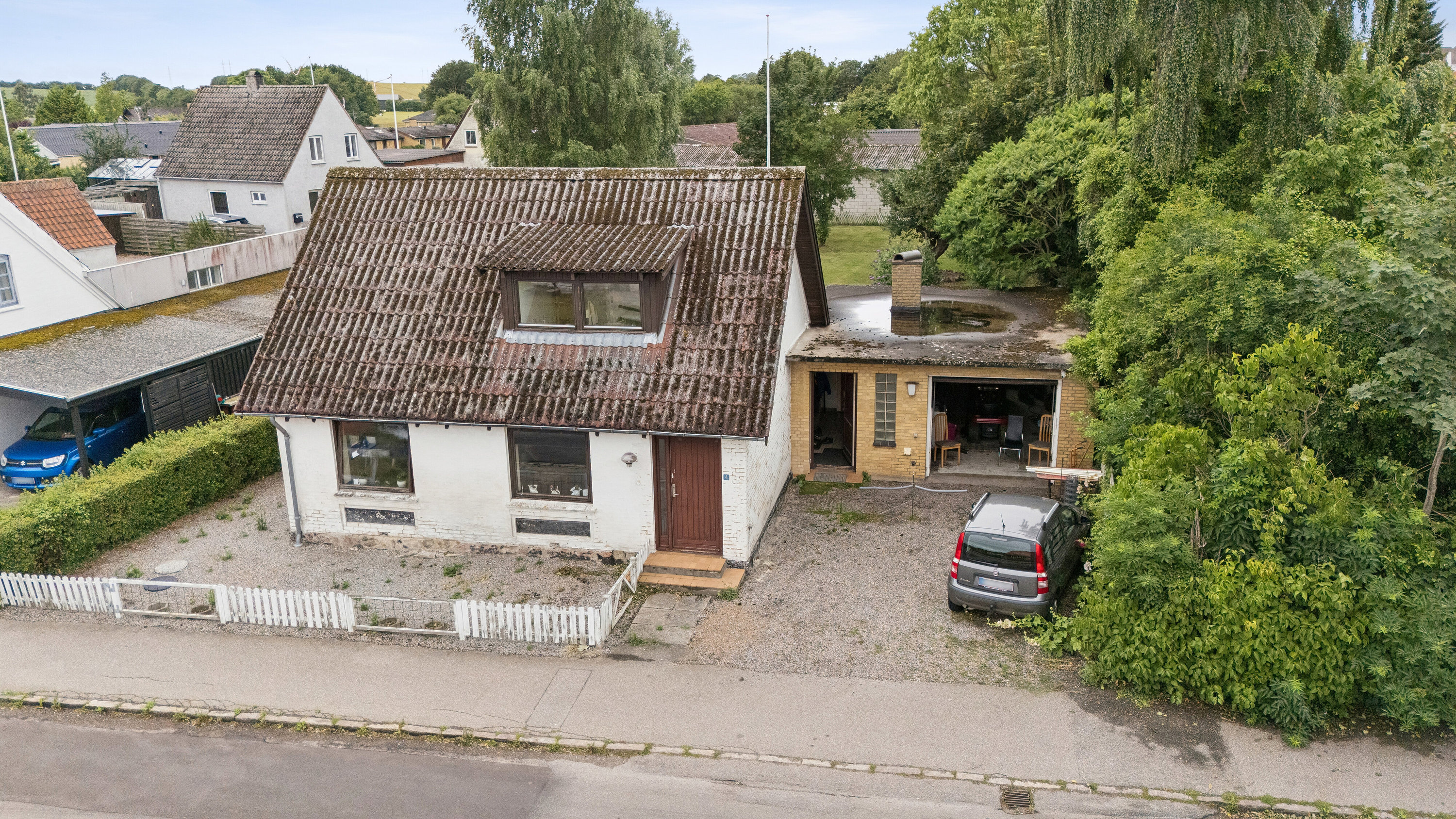 Fremhævet luftfoto billede i fuldskærmstilstand. Billede af Hovvej 4, Ubby, 4490 Jerslev Sjælland