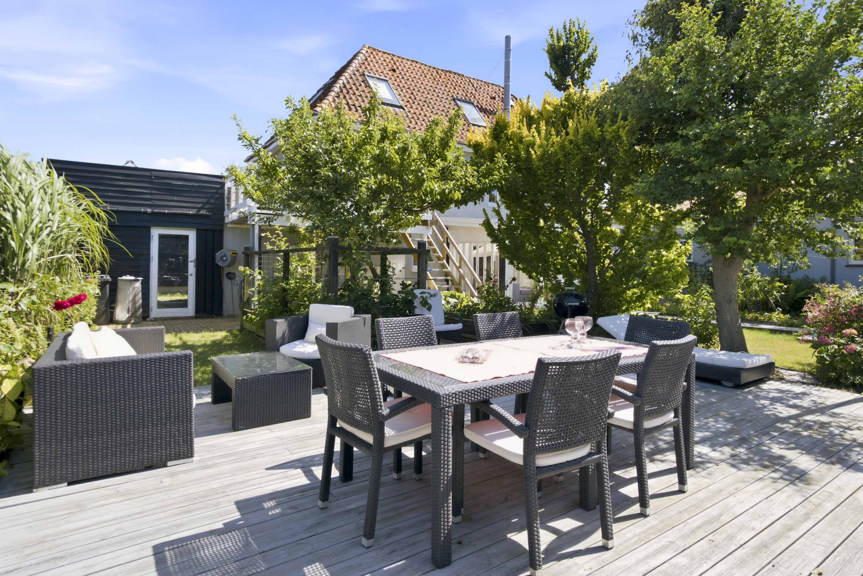 Fremhævet terrasse billede i fuldskærmstilstand. Billede af Degnegyden 2A, Kristiansminde, 5450 Otterup