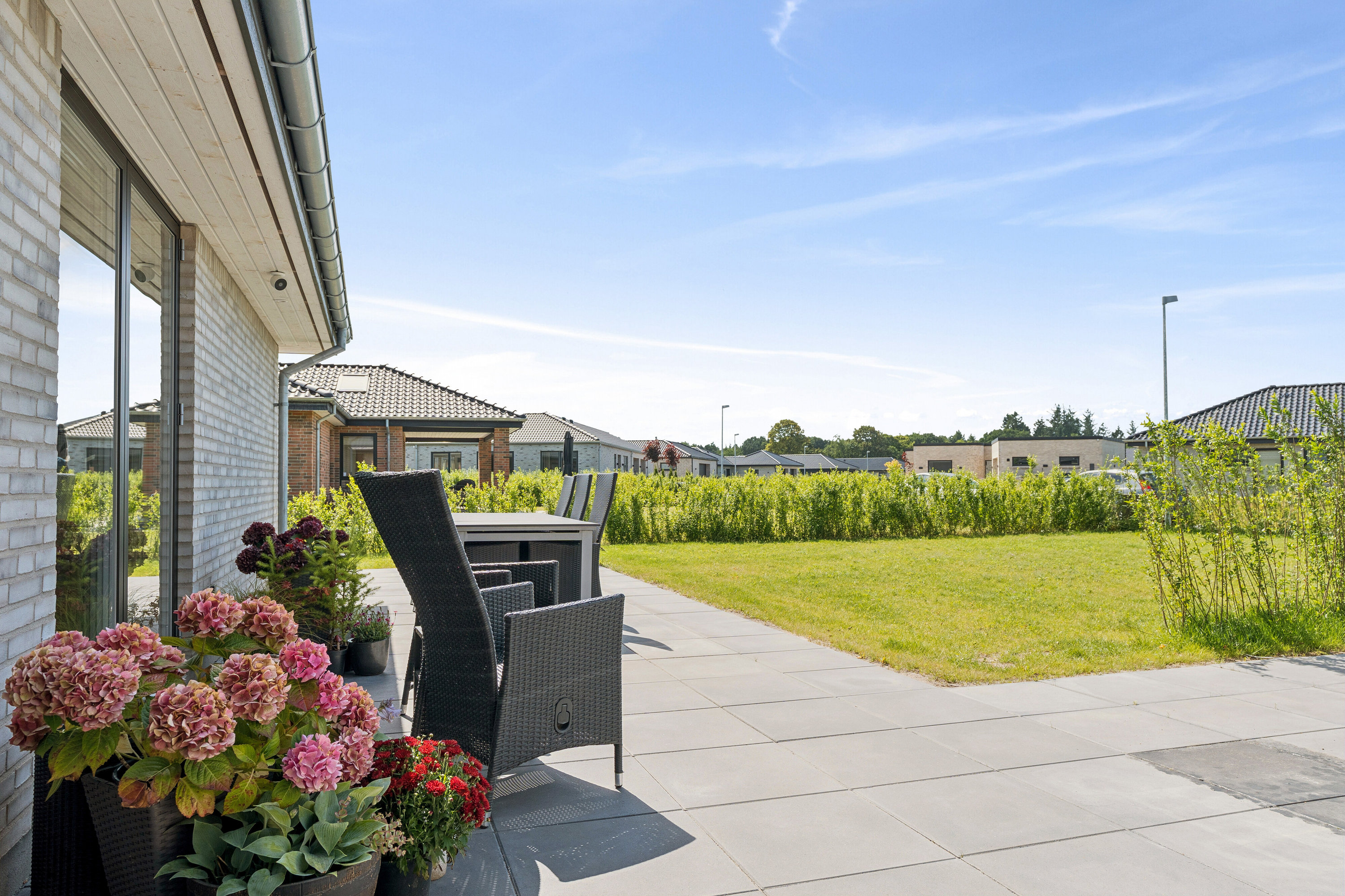 Fremhævet terrasse billede i fuldskærmstilstand. Billede af Valmuen 1, 7190 Billund