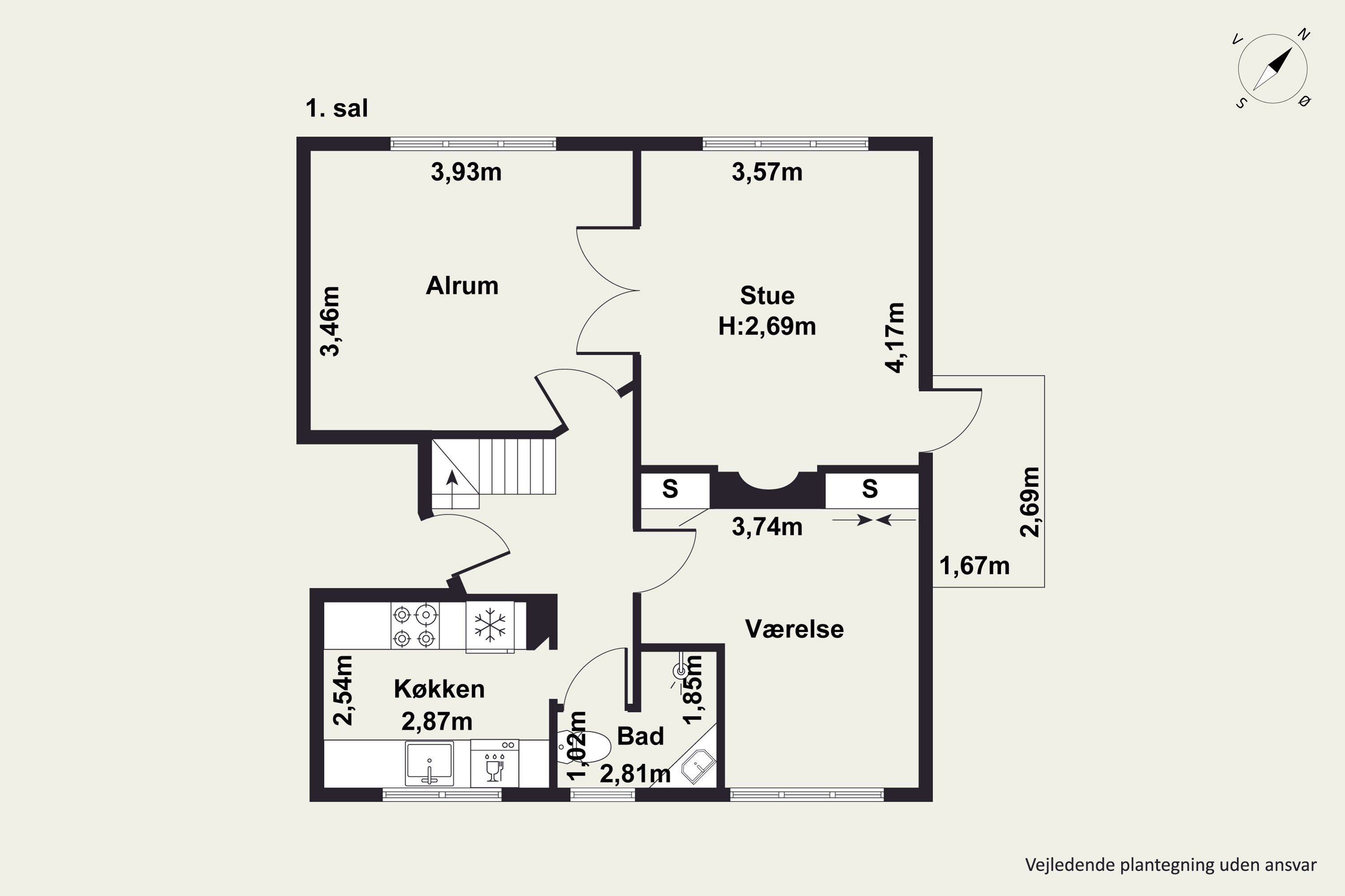 Plantegninger billede af Sixtusvej 22, 1., 2300 København S