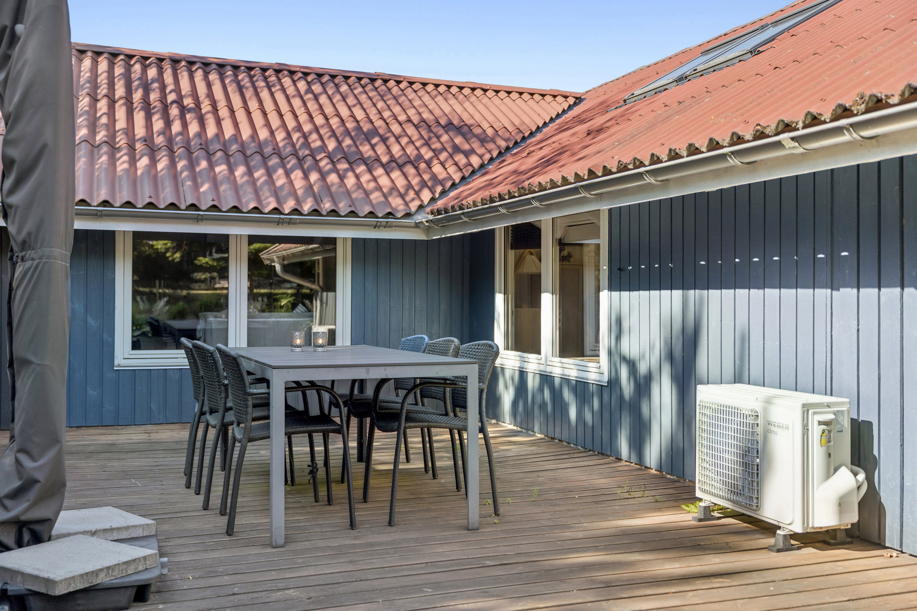 Fremhævet terrasse billede i fuldskærmstilstand. Billede af Doggerbanke 14, Bønnerup Strand, 8585 Glesborg