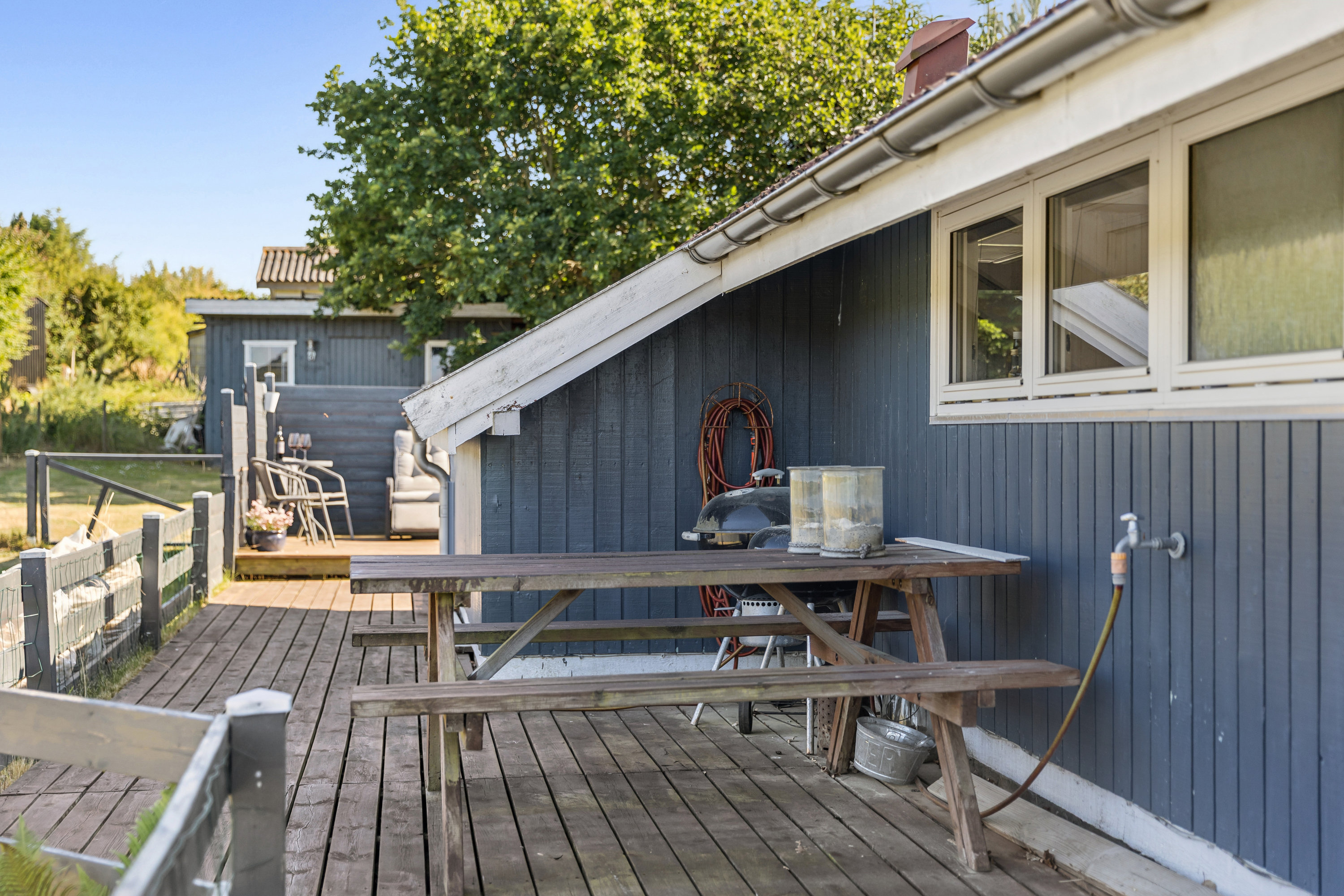 Fremhævet terrasse billede i fuldskærmstilstand. Billede af Doggerbanke 14, Bønnerup Strand, 8585 Glesborg