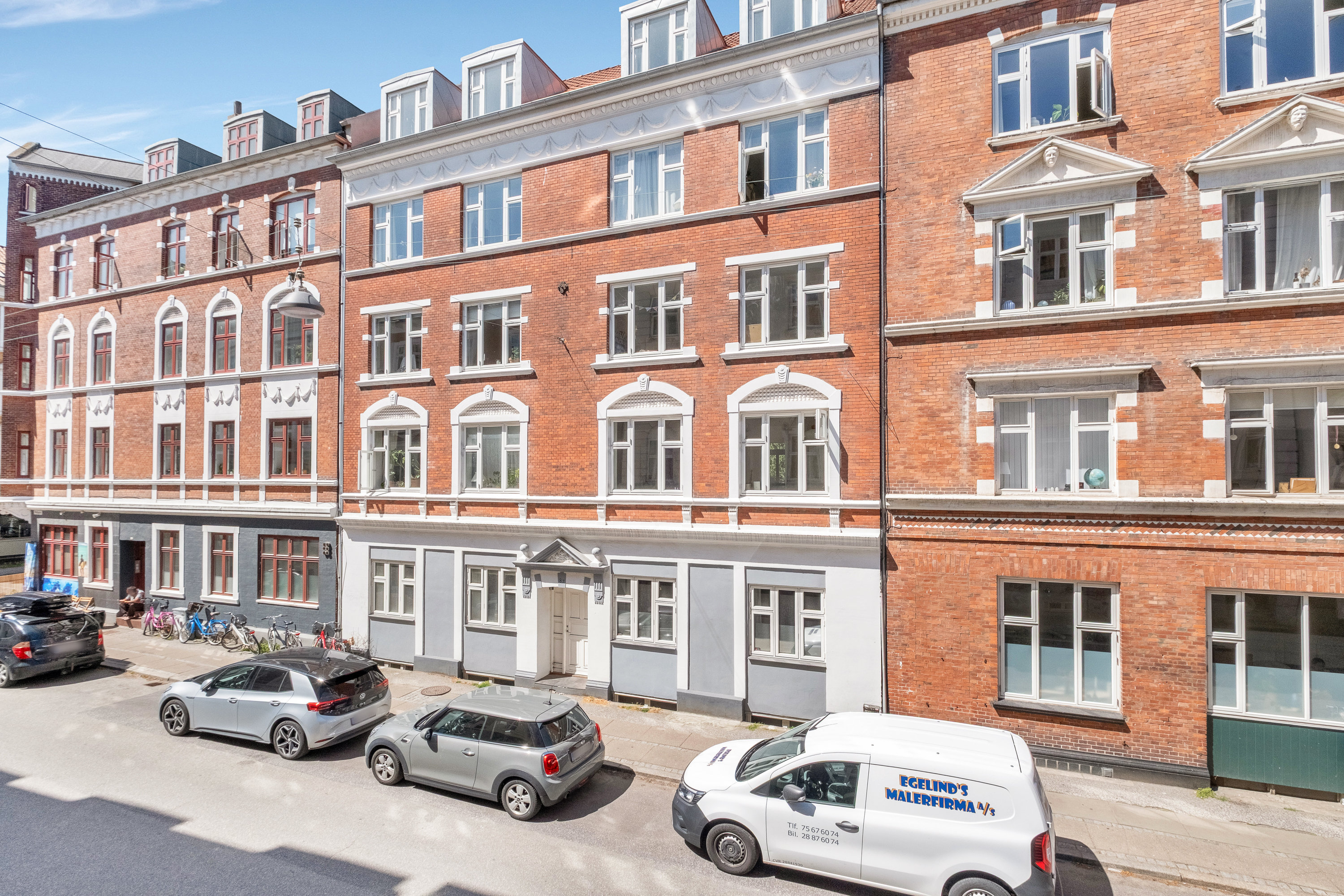 Fremhævet facade billede i fuldskærmstilstand. Billede af Mejlgade 87, 2. tv., 8000 Aarhus C