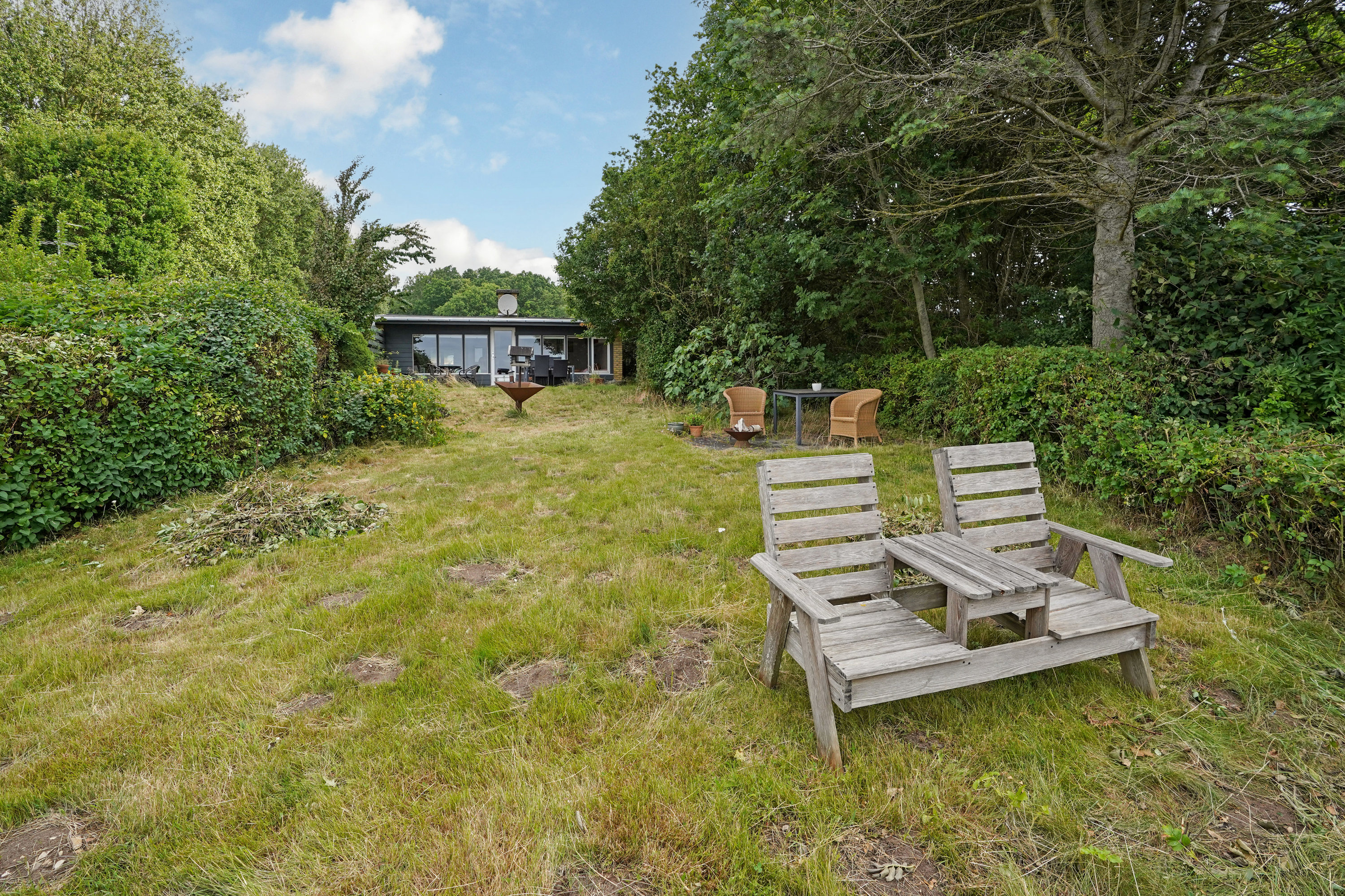 Fremhævet terrasse billede i fuldskærmstilstand. Billede af Skovhaverne 39, Skovkrogen, 5683 Haarby