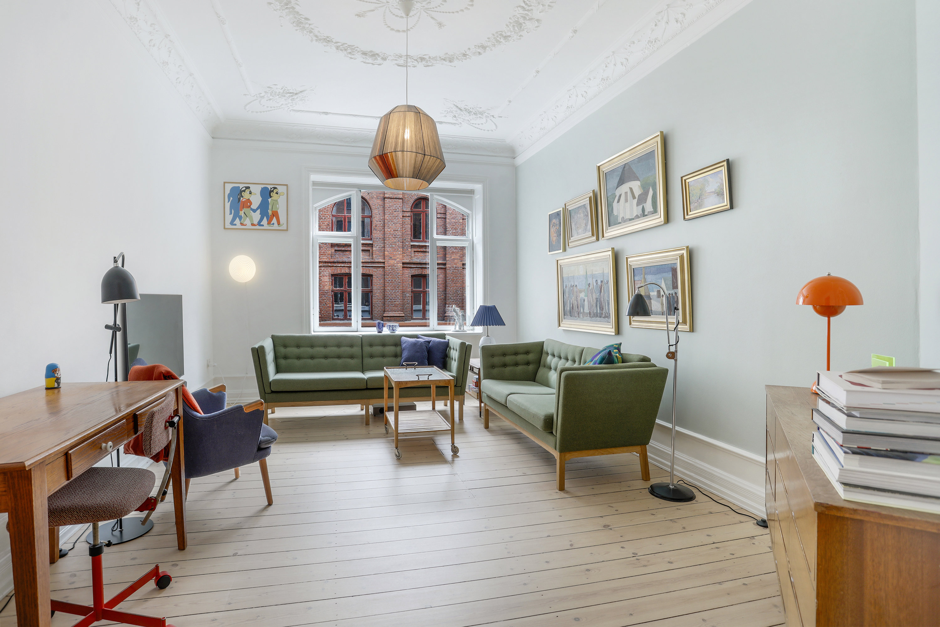 Fremhævet stue billede i fuldskærmstilstand. Billede af Bagerstræde 5, 1. tv., 1617 København V