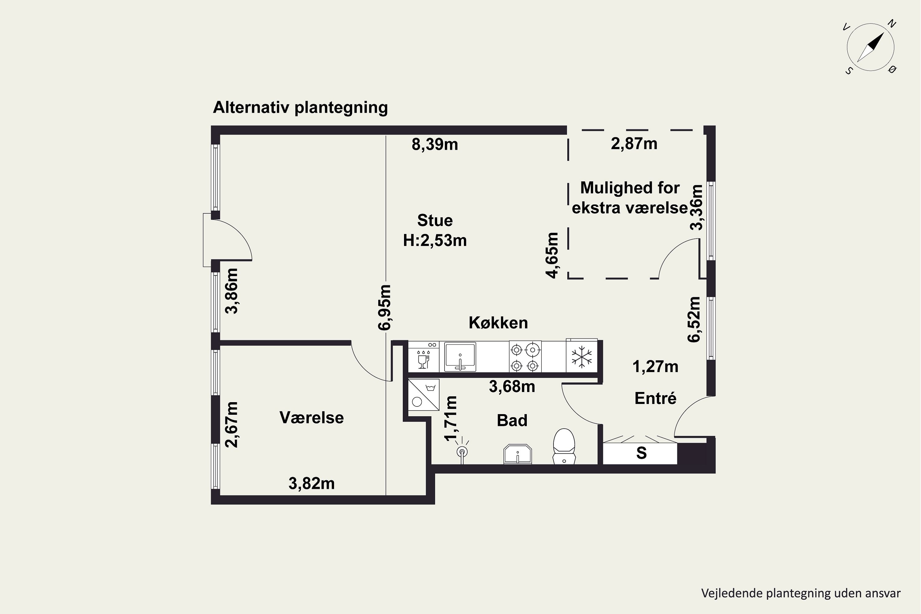 Plantegninger billede af Trelleborggade 15, 2. 3., 2150 Nordhavn