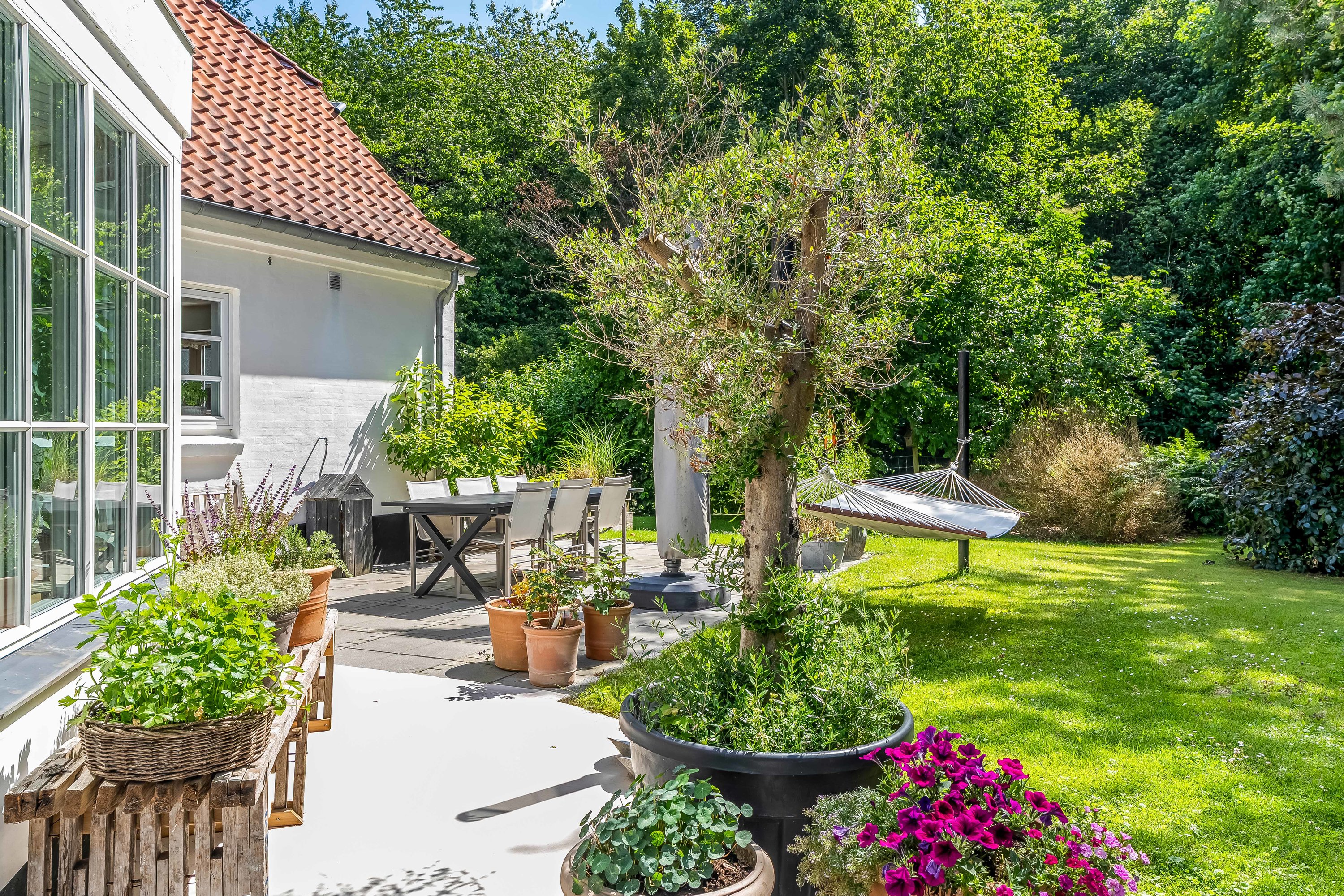 Fremhævet terrasse billede i fuldskærmstilstand. Billede af Fredensborgvej 38, 3400 Hillerød