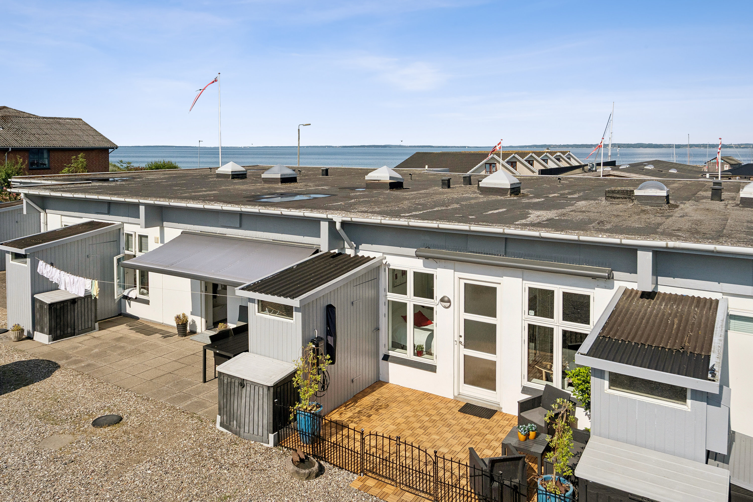 Fremhævet tagterrasse billede i fuldskærmstilstand. Billede af Dageløkke Marina 2S, Dageløkke, 5953 Tranekær