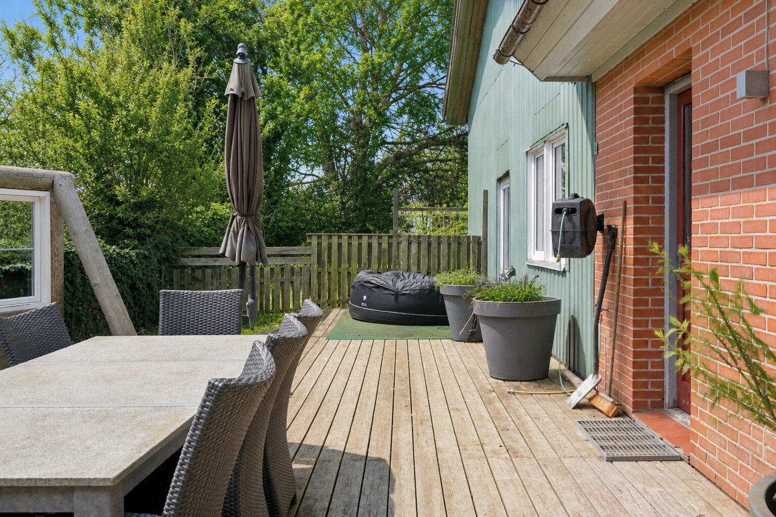 Fremhævet terrasse billede i fuldskærmstilstand. Billede af Vestermark 4, Kegnæs, 6470 Sydals