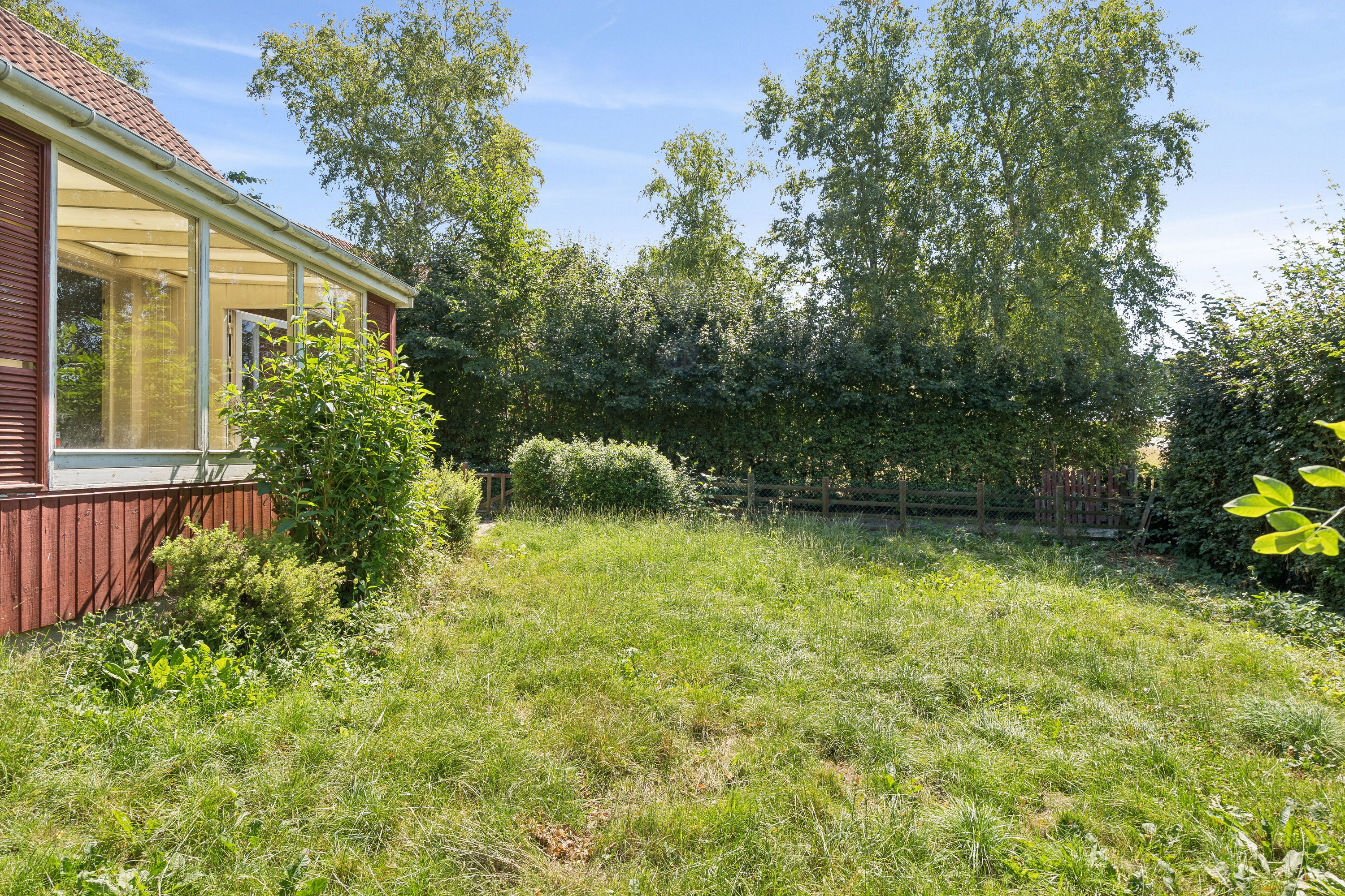 Fremhævet set fra haven billede i fuldskærmstilstand. Billede af Skelbyvej 34, Skelby, 4160 Herlufmagle