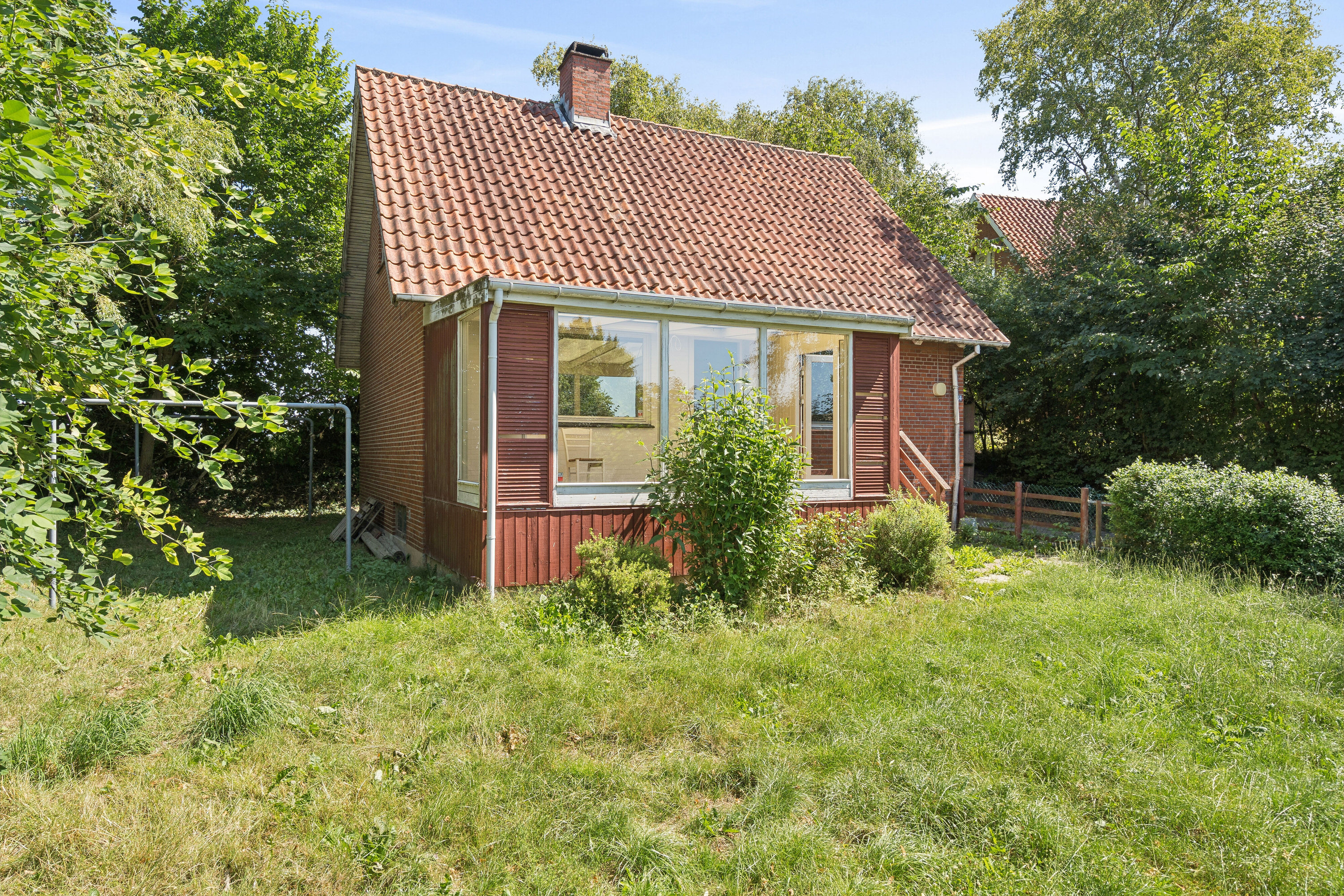 Fremhævet set fra haven billede i fuldskærmstilstand. Billede af Skelbyvej 34, Skelby, 4160 Herlufmagle