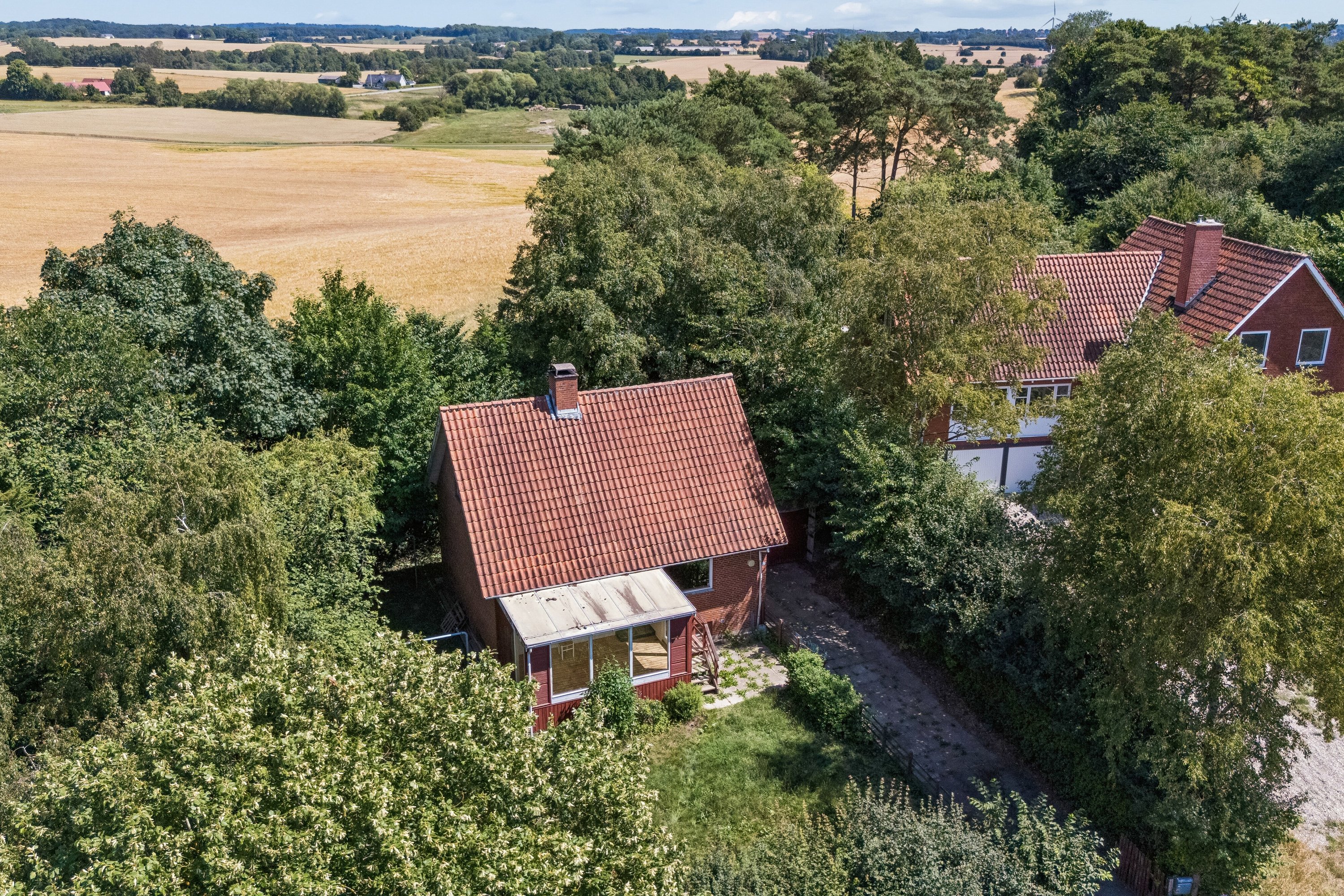 Fremhævet luftfoto billede i fuldskærmstilstand. Billede af Skelbyvej 34, Skelby, 4160 Herlufmagle