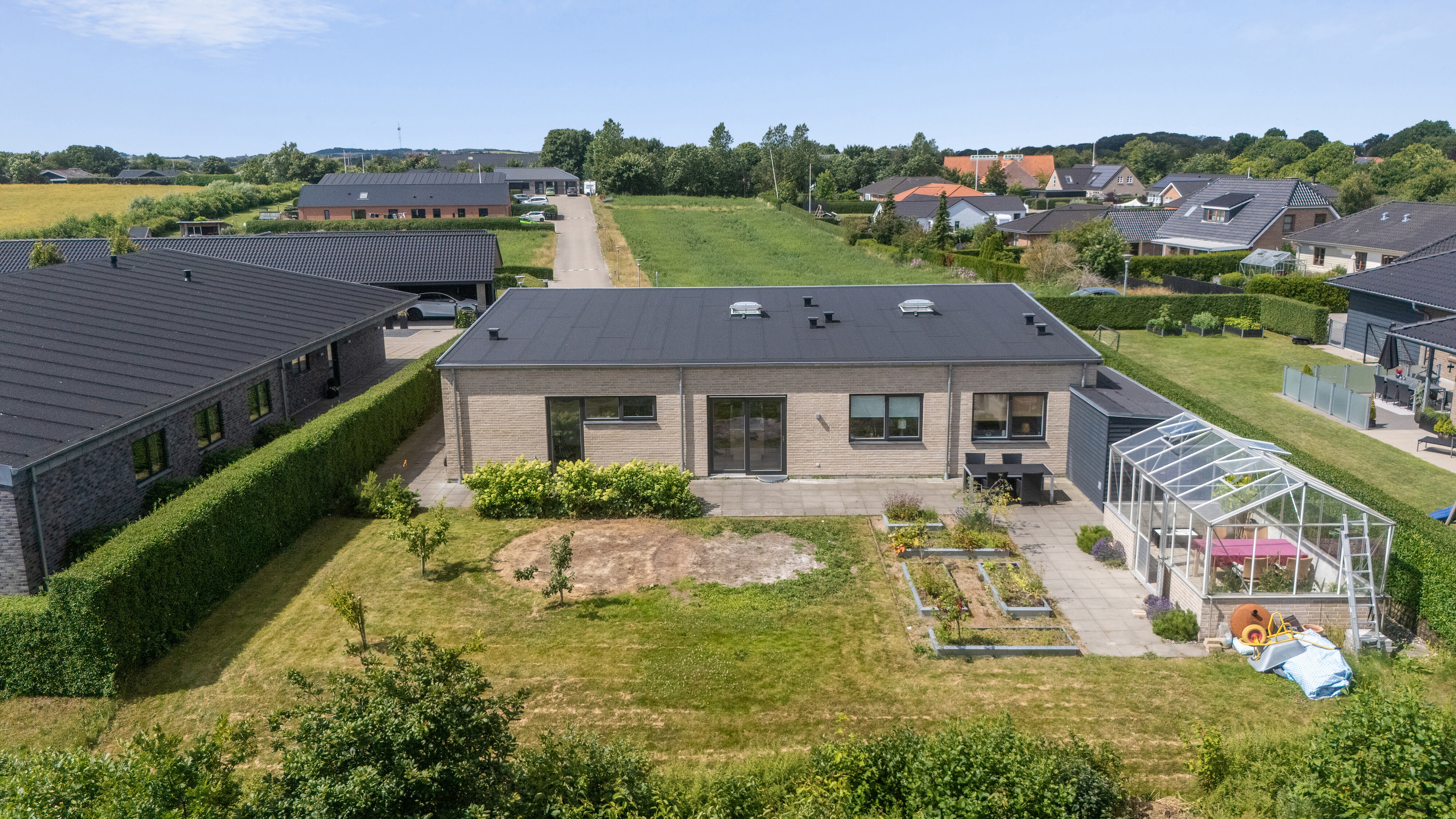 Fremhævet luftfoto billede i fuldskærmstilstand. Billede af Frejasvej 9, Sjørring, 7700 Thisted