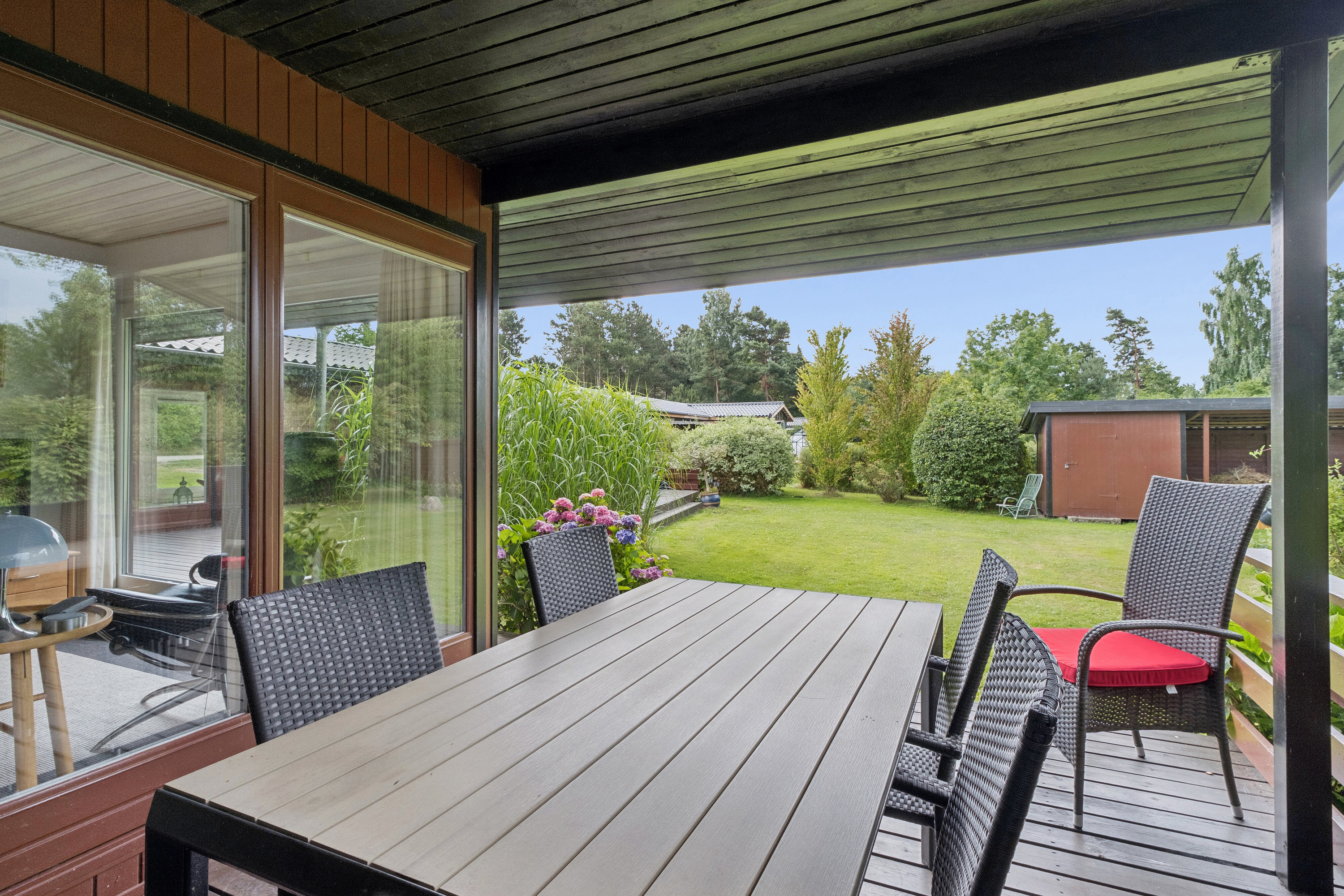 Fremhævet overdækket terrasse billede i fuldskærmstilstand. Billede af Hejrevej 20, 4760 Vordingborg