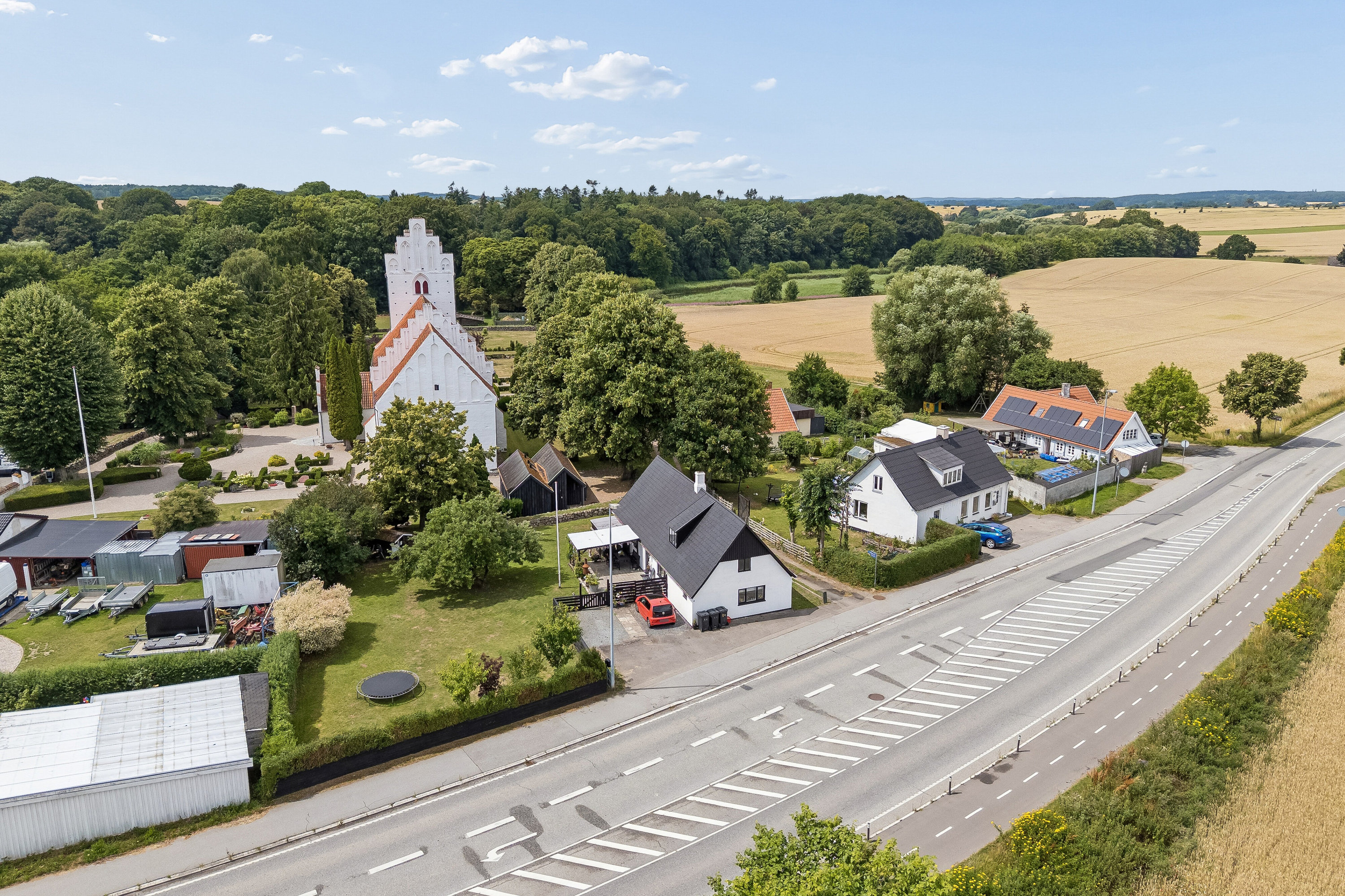 Fremhævet luftfoto billede i fuldskærmstilstand. Billede af Skelbyvej 55, Skelby, 4160 Herlufmagle