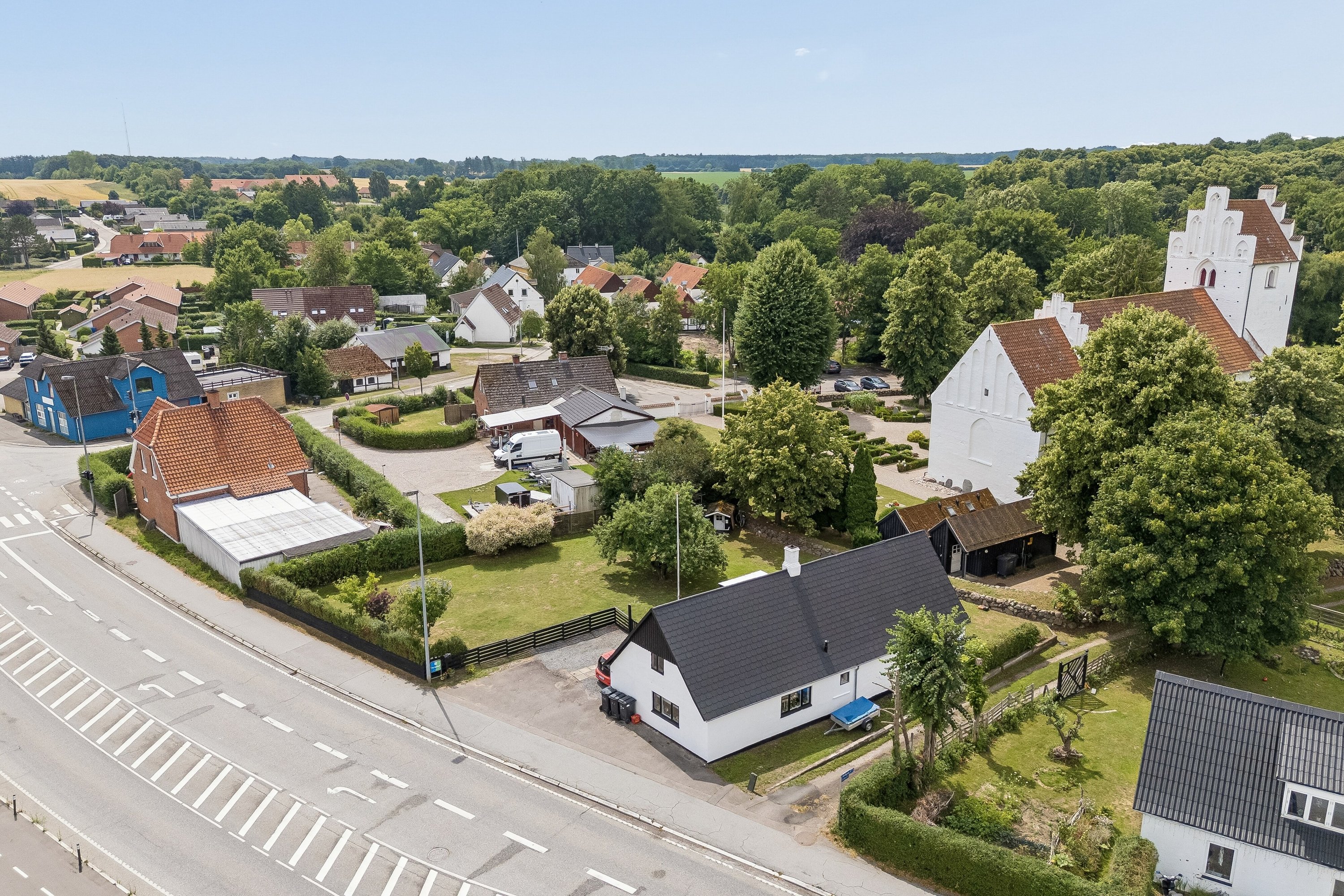 Fremhævet luftfoto billede i fuldskærmstilstand. Billede af Skelbyvej 55, Skelby, 4160 Herlufmagle