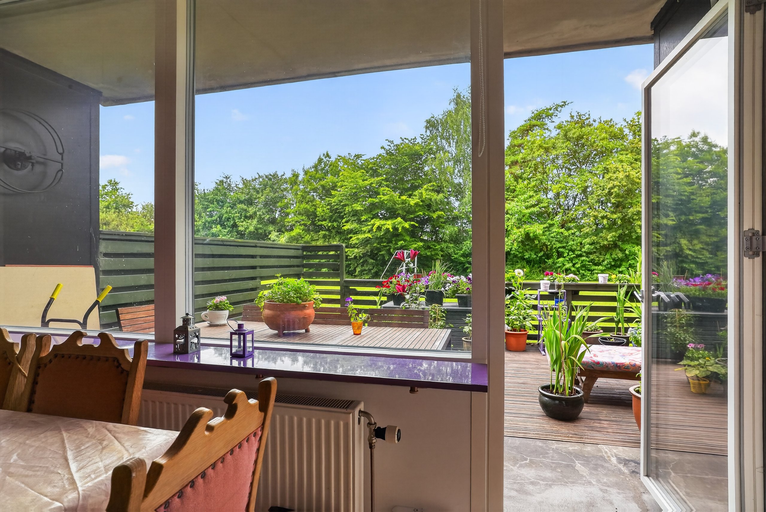 Fremhævet terrasse billede i fuldskærmstilstand. Billede af Teglgårdsvej 405, st. th., 3050 Humlebæk