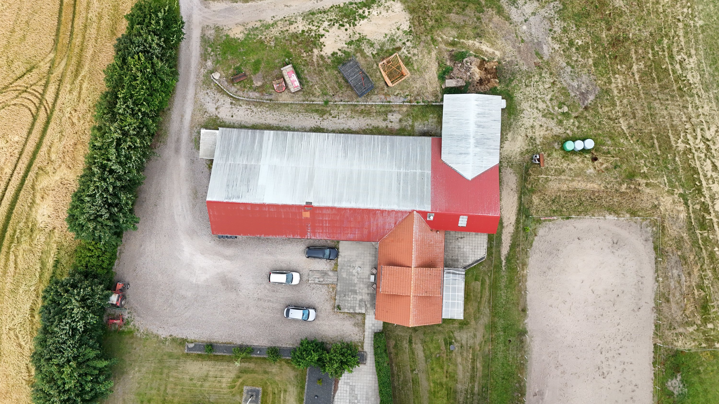 Fremhævet drone billede i fuldskærmstilstand. Billede af Hovedvejen 18, 9632 Møldrup