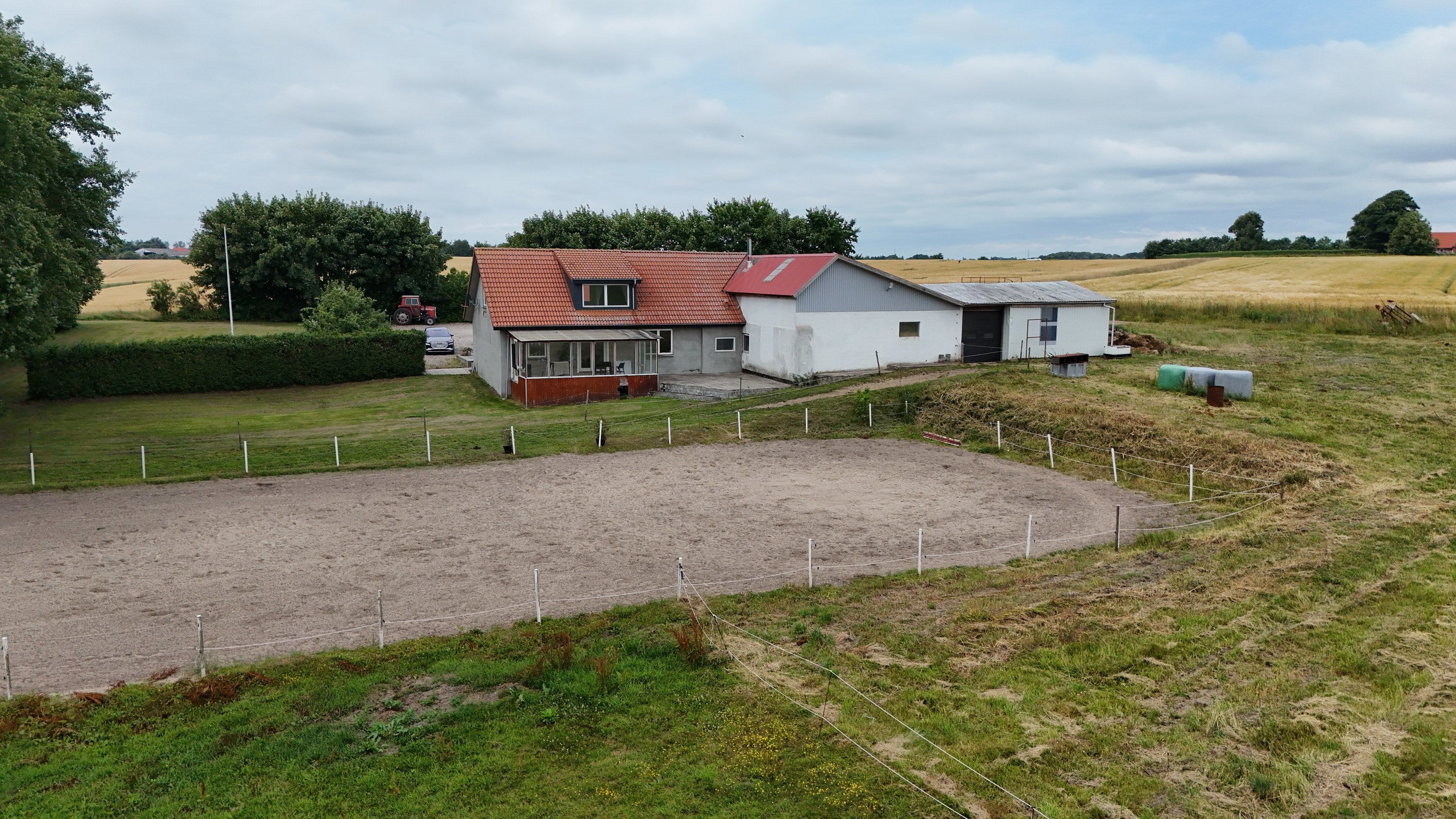 Fremhævet drone billede i fuldskærmstilstand. Billede af Hovedvejen 18, 9632 Møldrup