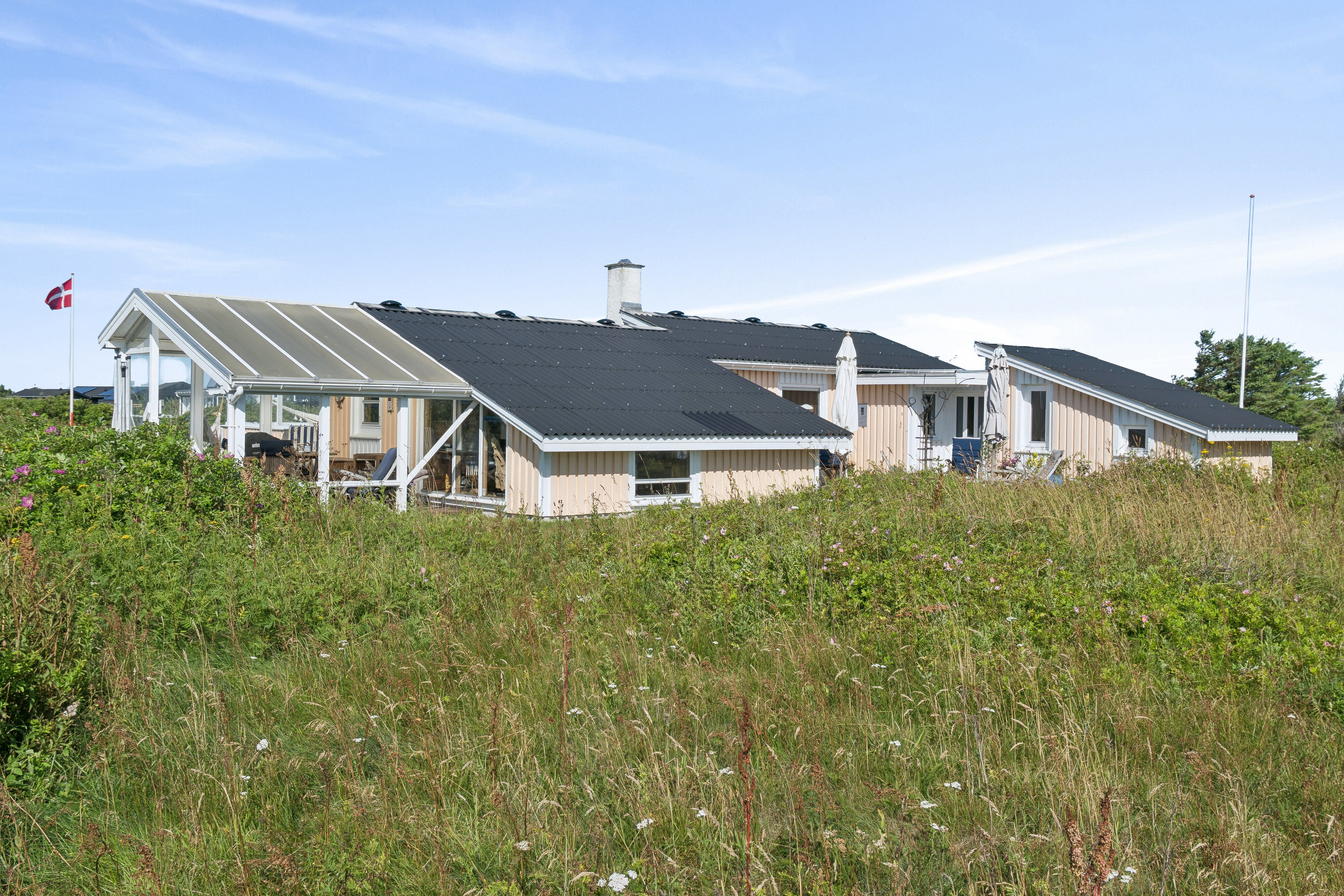 Fremhævet set fra haven billede i fuldskærmstilstand. Billede af M Christensens Vej 43, Åsendrup, 9480 Løkken