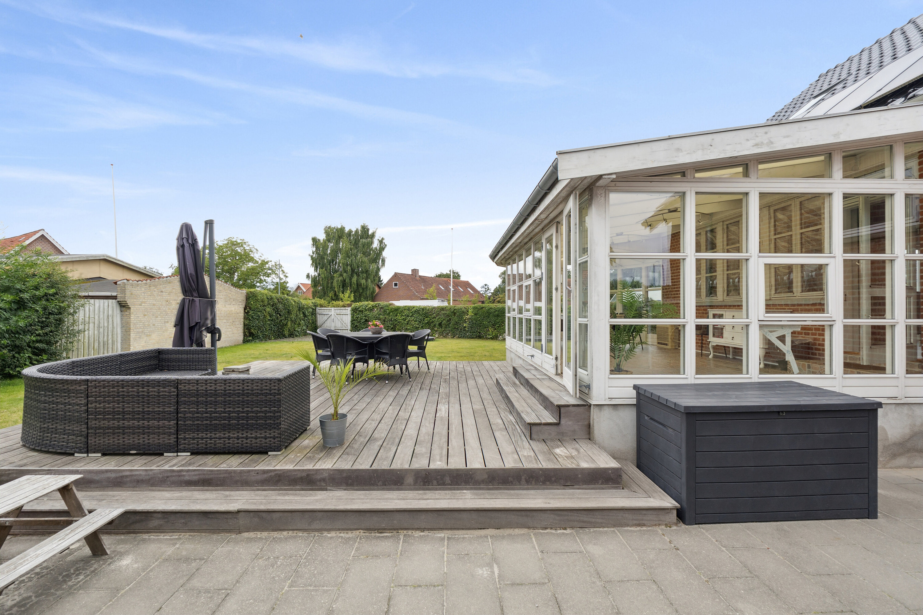 Fremhævet terrasse billede i fuldskærmstilstand. Billede af Sofielundsvej 43, 2600 Glostrup