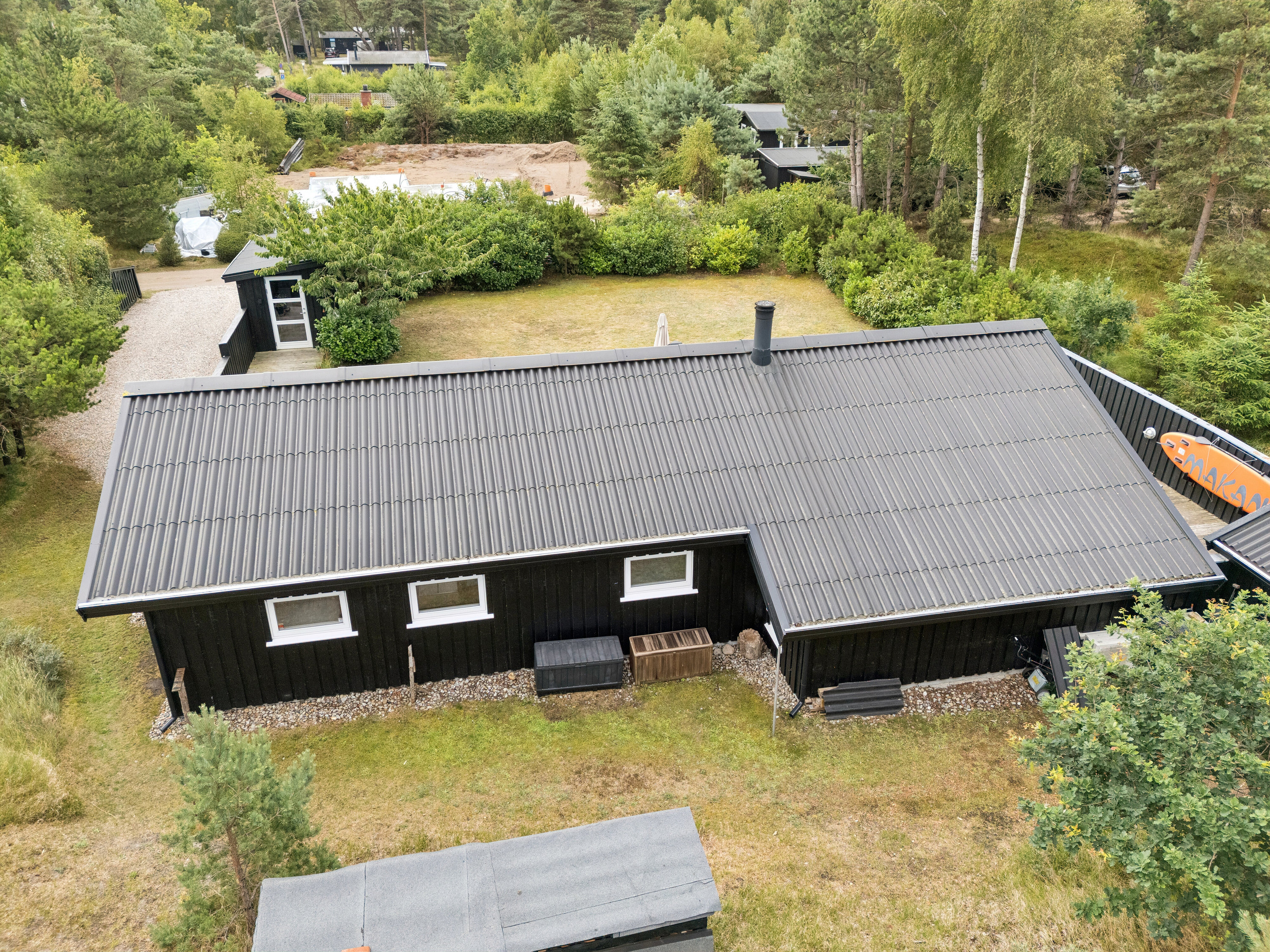 Fremhævet luftfoto billede i fuldskærmstilstand. Billede af Gøgevej 12, Gudmindrup Lyng, 4573 Højby