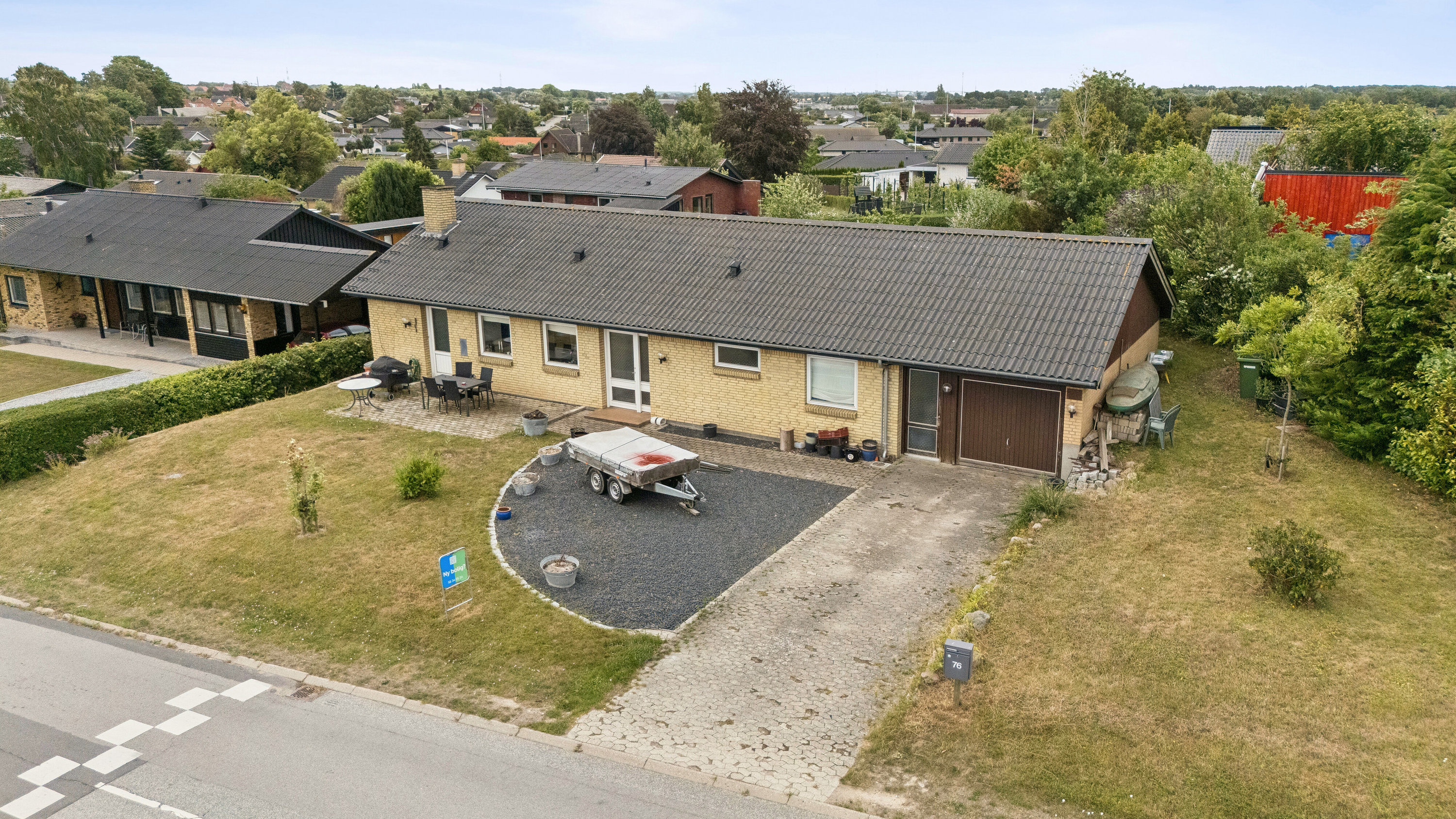 Fremhævet set fra haven billede i fuldskærmstilstand. Billede af Sct.Clemensvej 76, 4760 Vordingborg