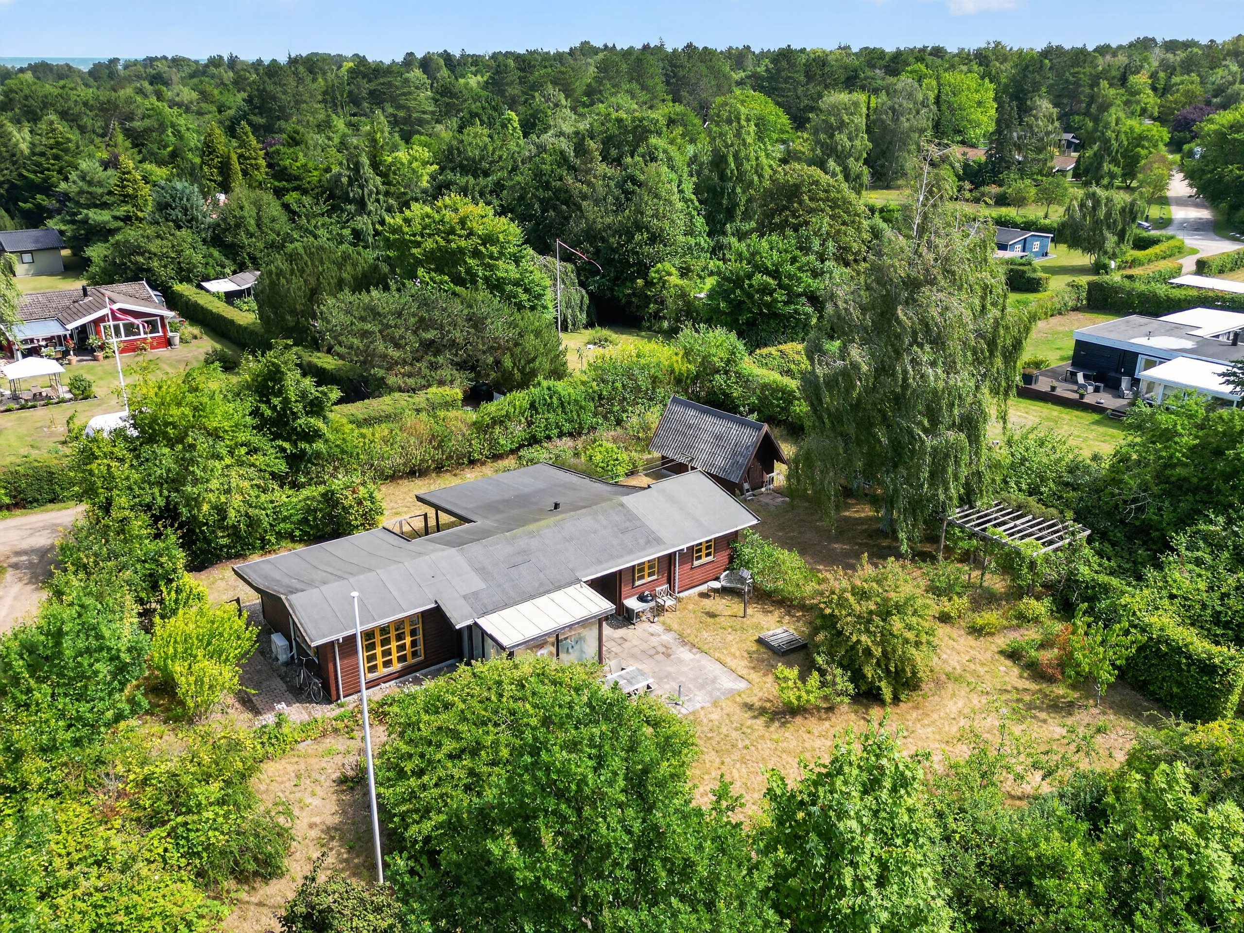Fremhævet luftfoto billede i fuldskærmstilstand. Billede af Østerlunden 1, Nyrup, 4500 Nykøbing Sj